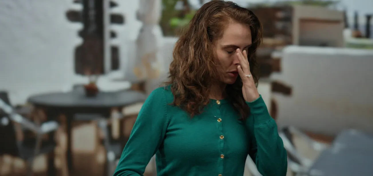 Woman feeling nauseous during menopause