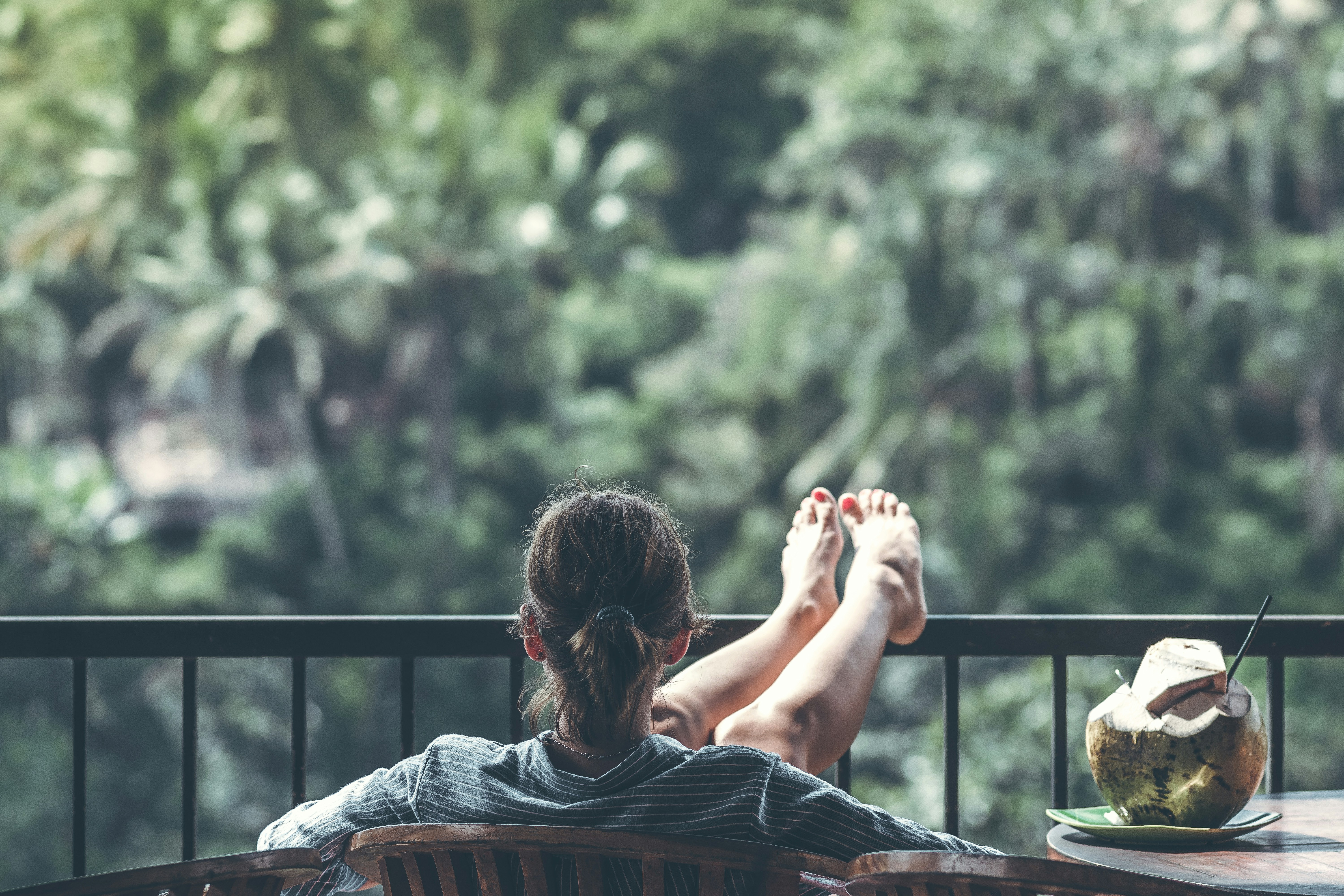 Person relaxing after taking semax