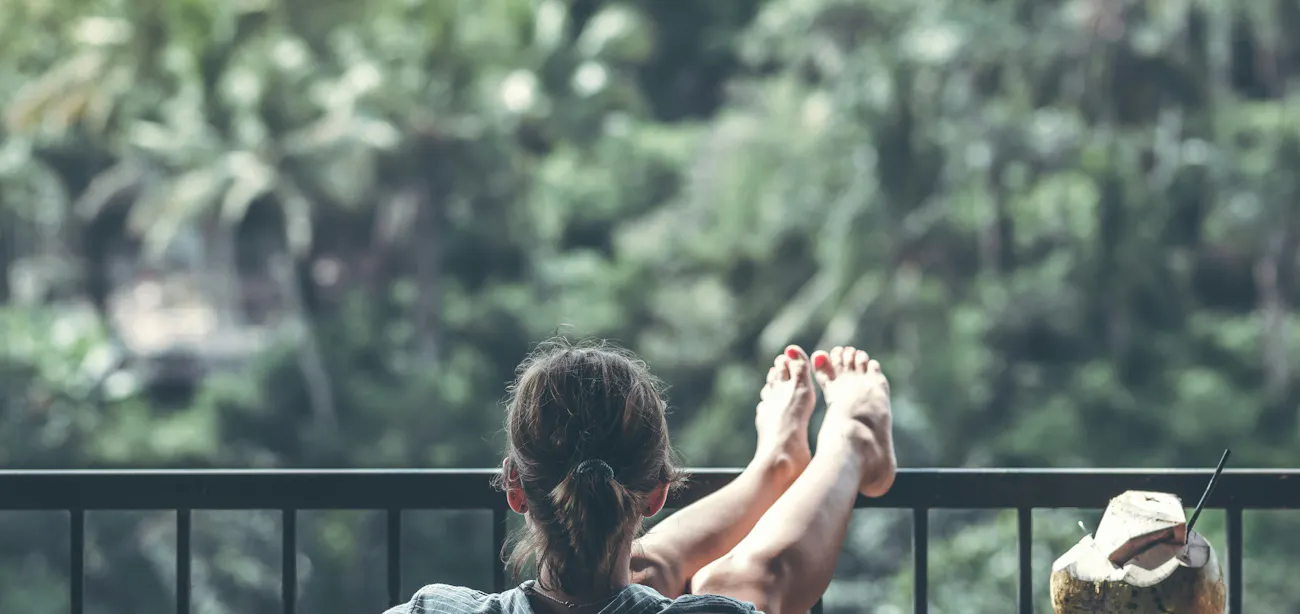 Person relaxing after taking semax