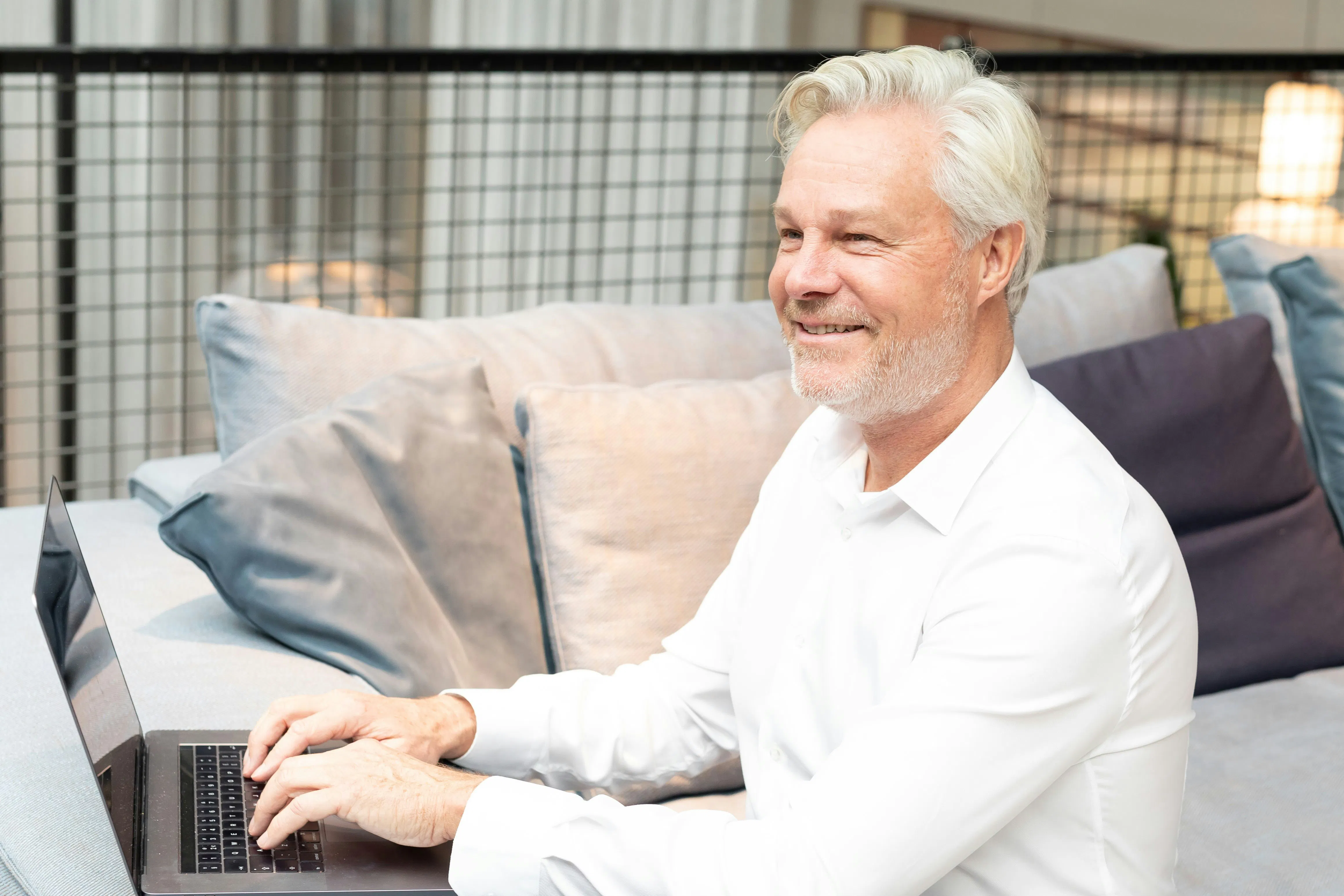 An senior citizen taking amino acid supplements