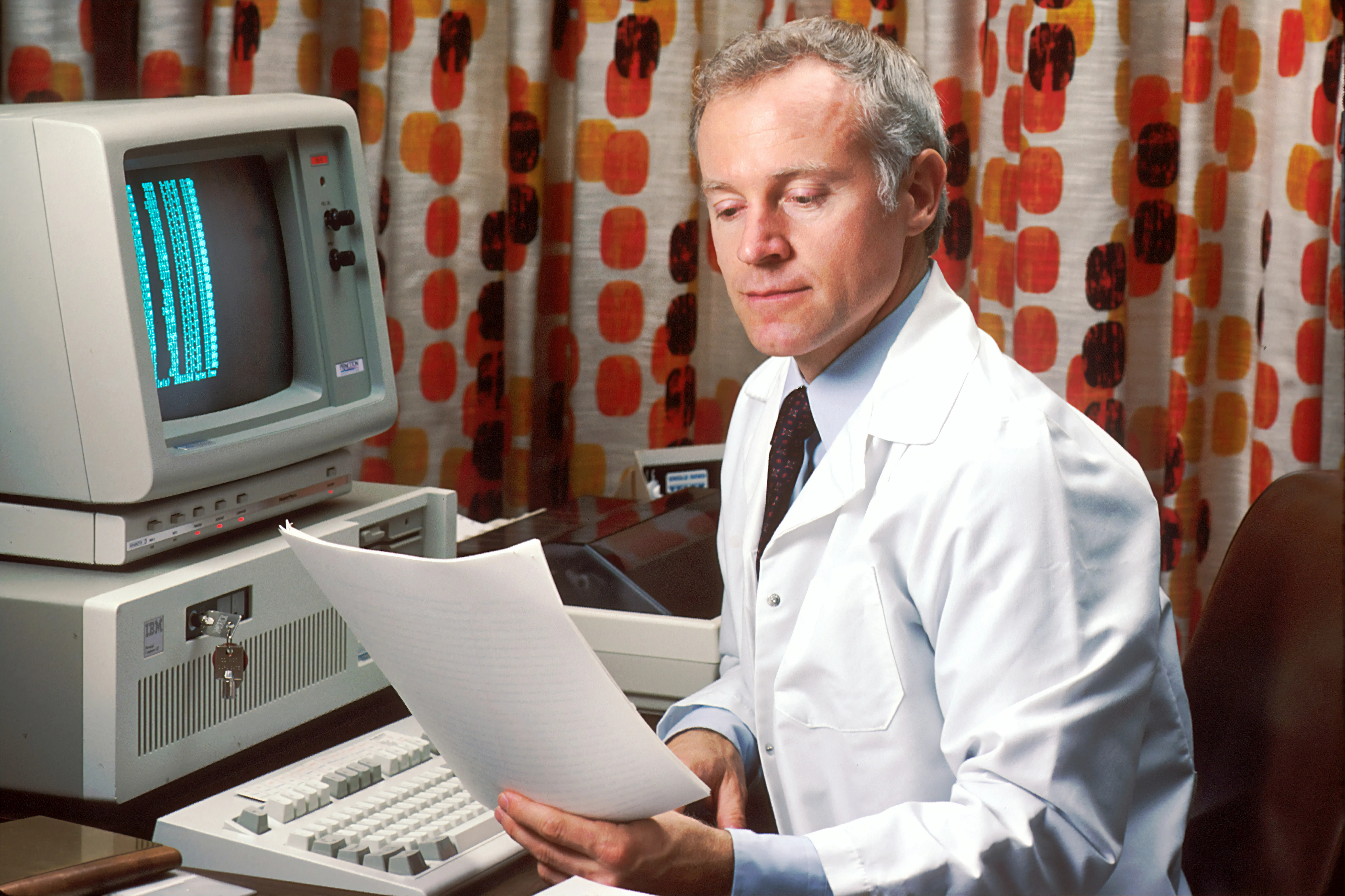 Clinical researcher reviewing FDA regulatory documentation at a desk