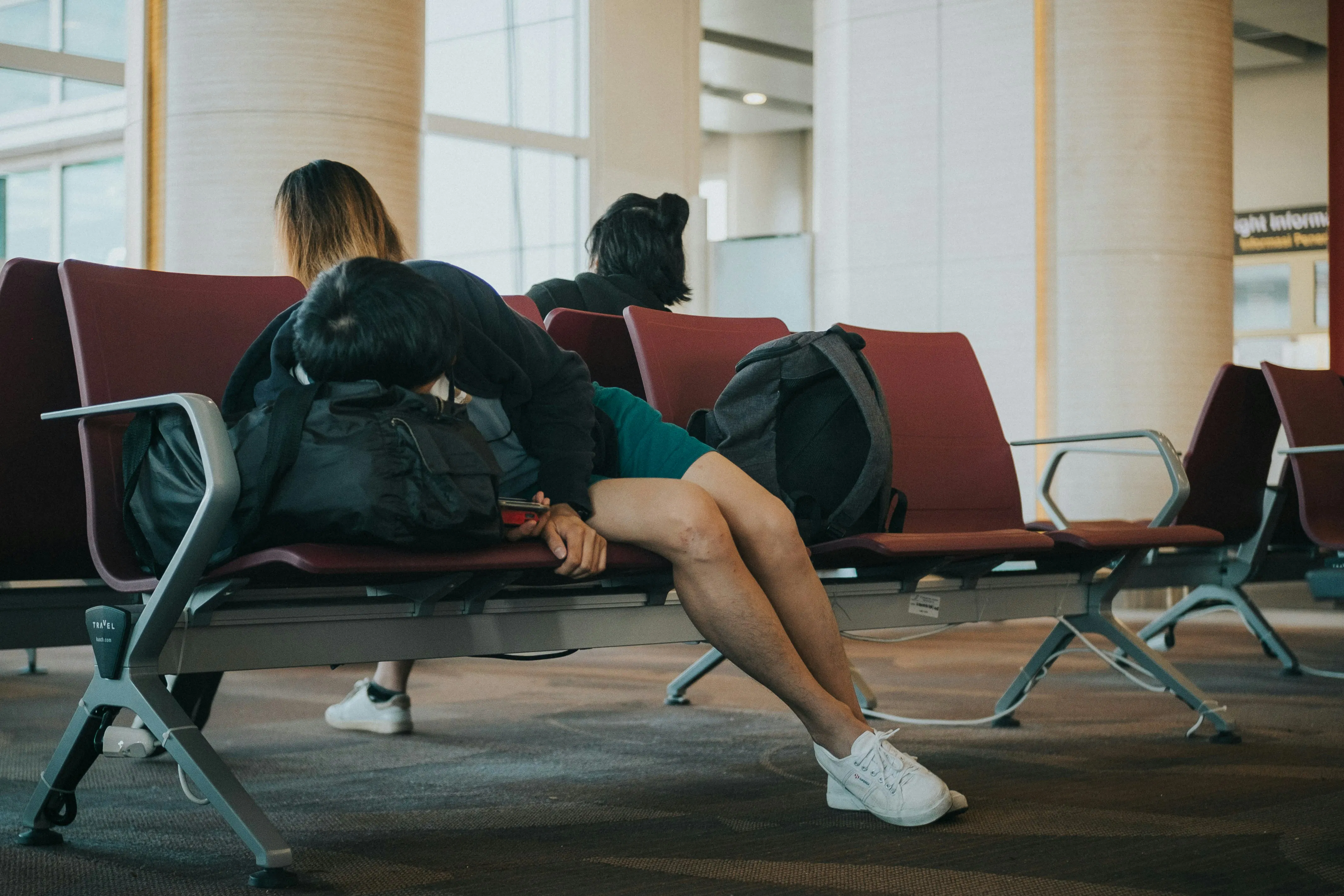 An image showing an athlete feeling exhausted from workout