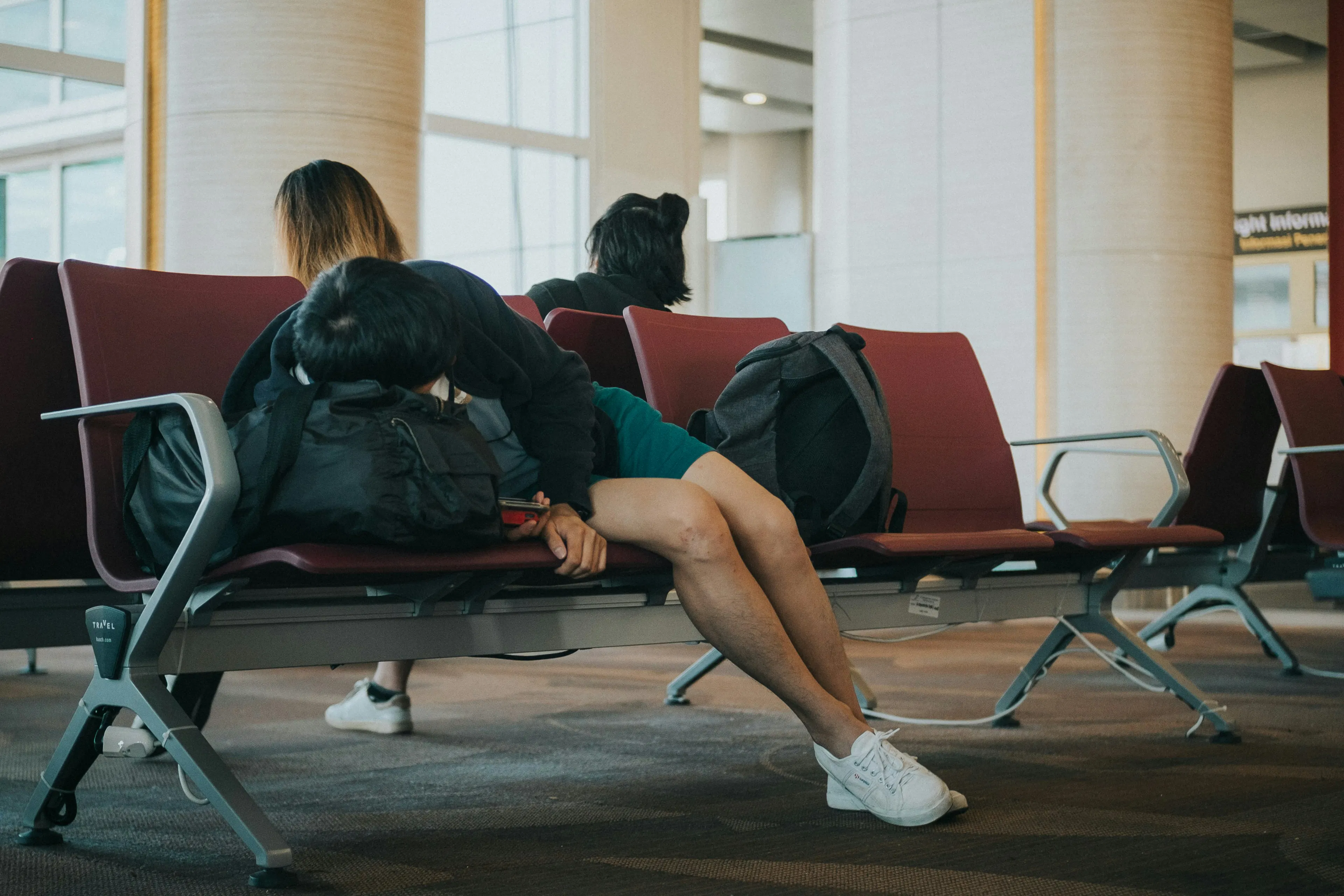An image showing an athlete feeling exhausted from workout