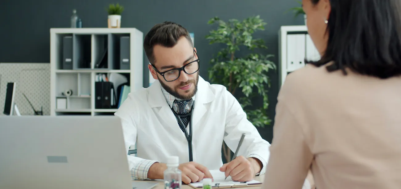 Image showing a patient and doctor having consultation on peptides