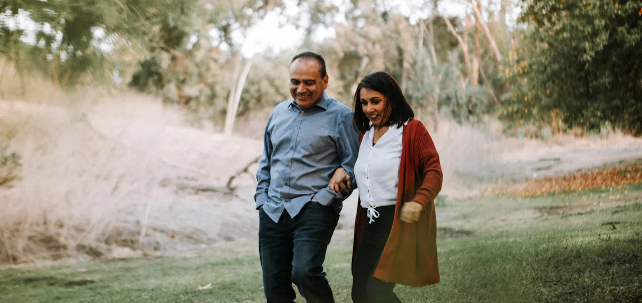 An image showing a couple who uses peptide to improve their metabolic health condition