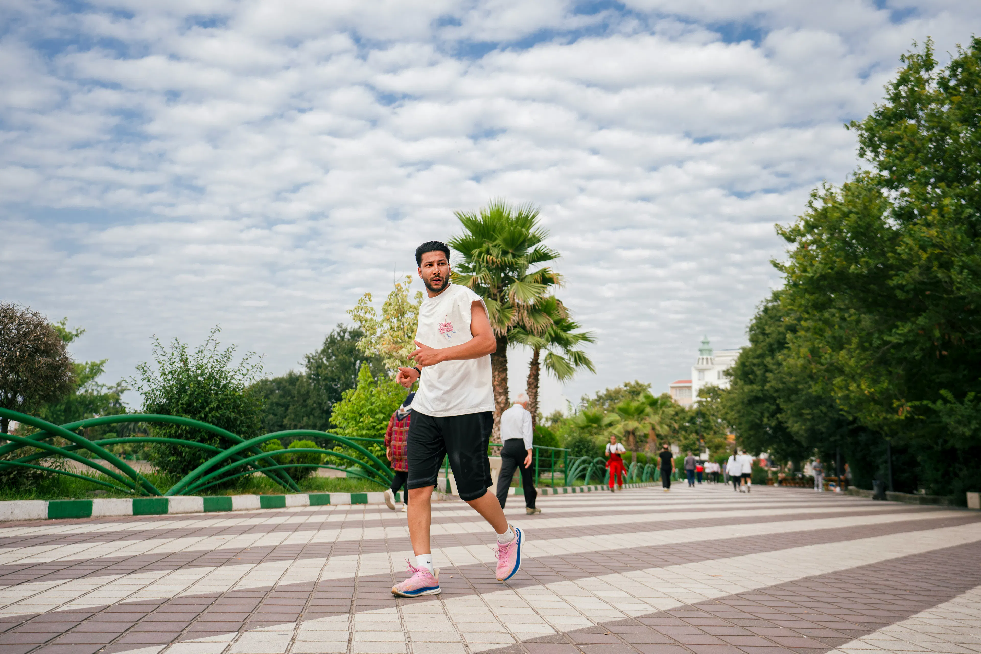 Image of a man taking a walk on the streets