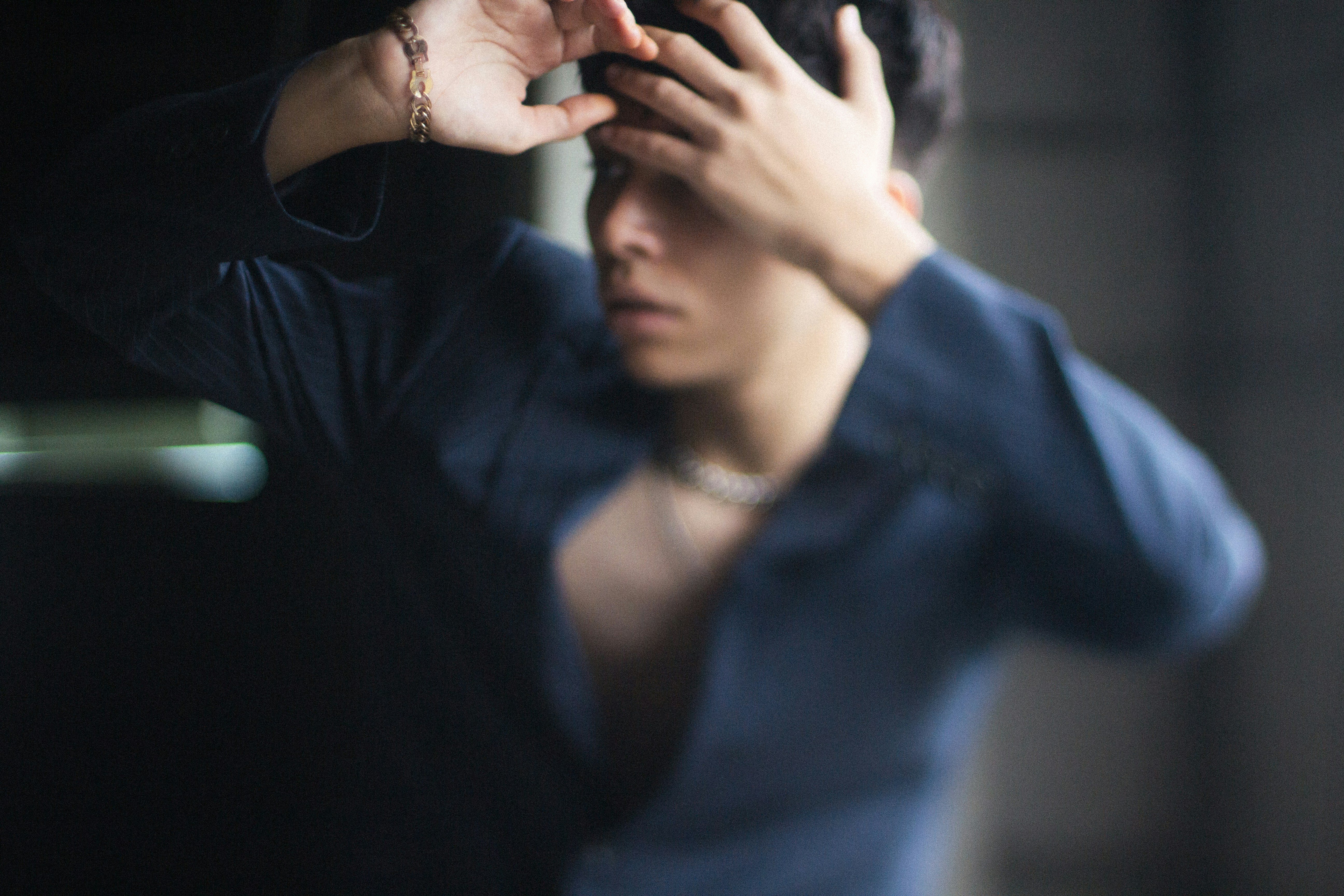 An image of a man facing brain fog