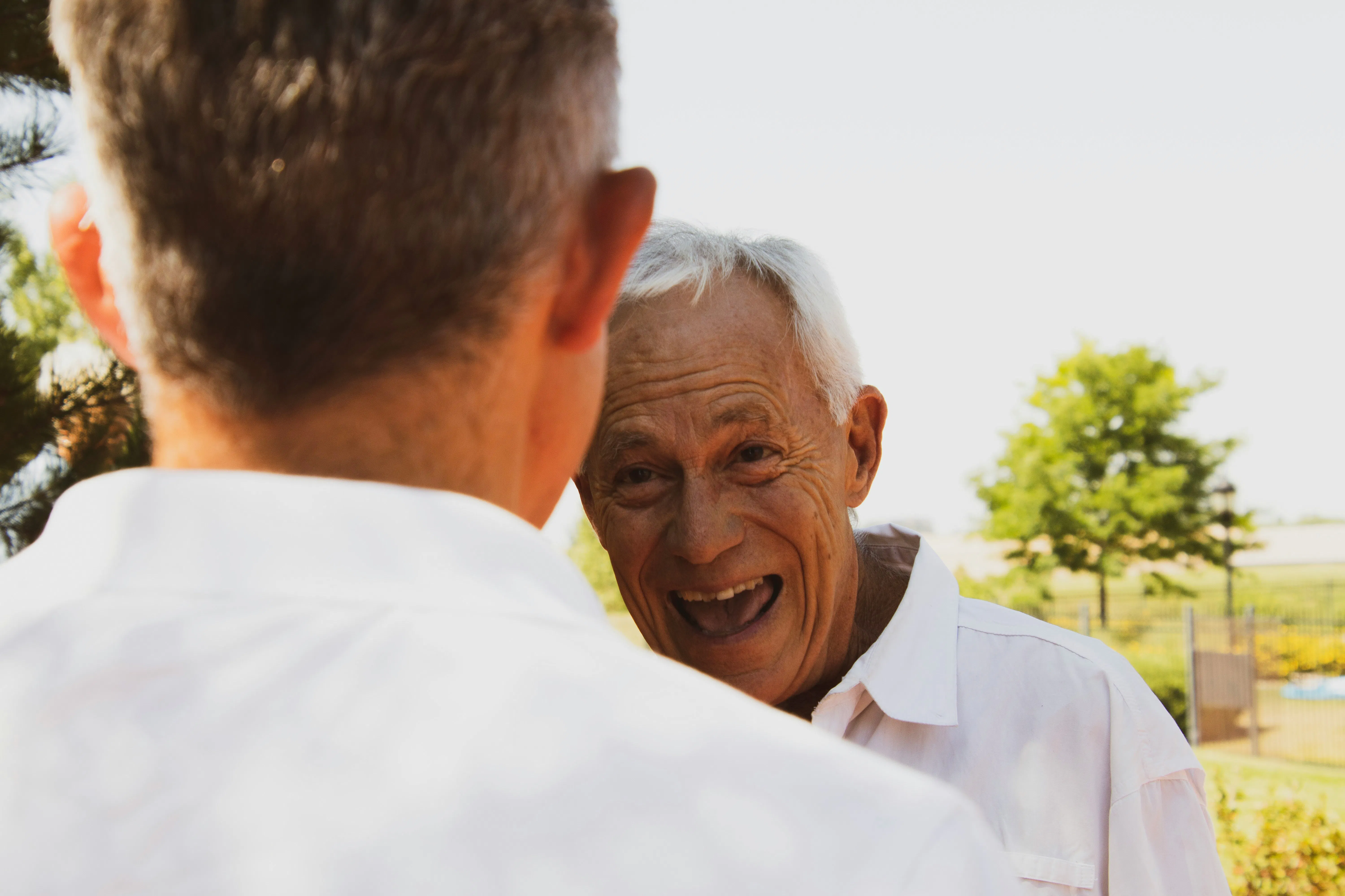 An old man using peptide