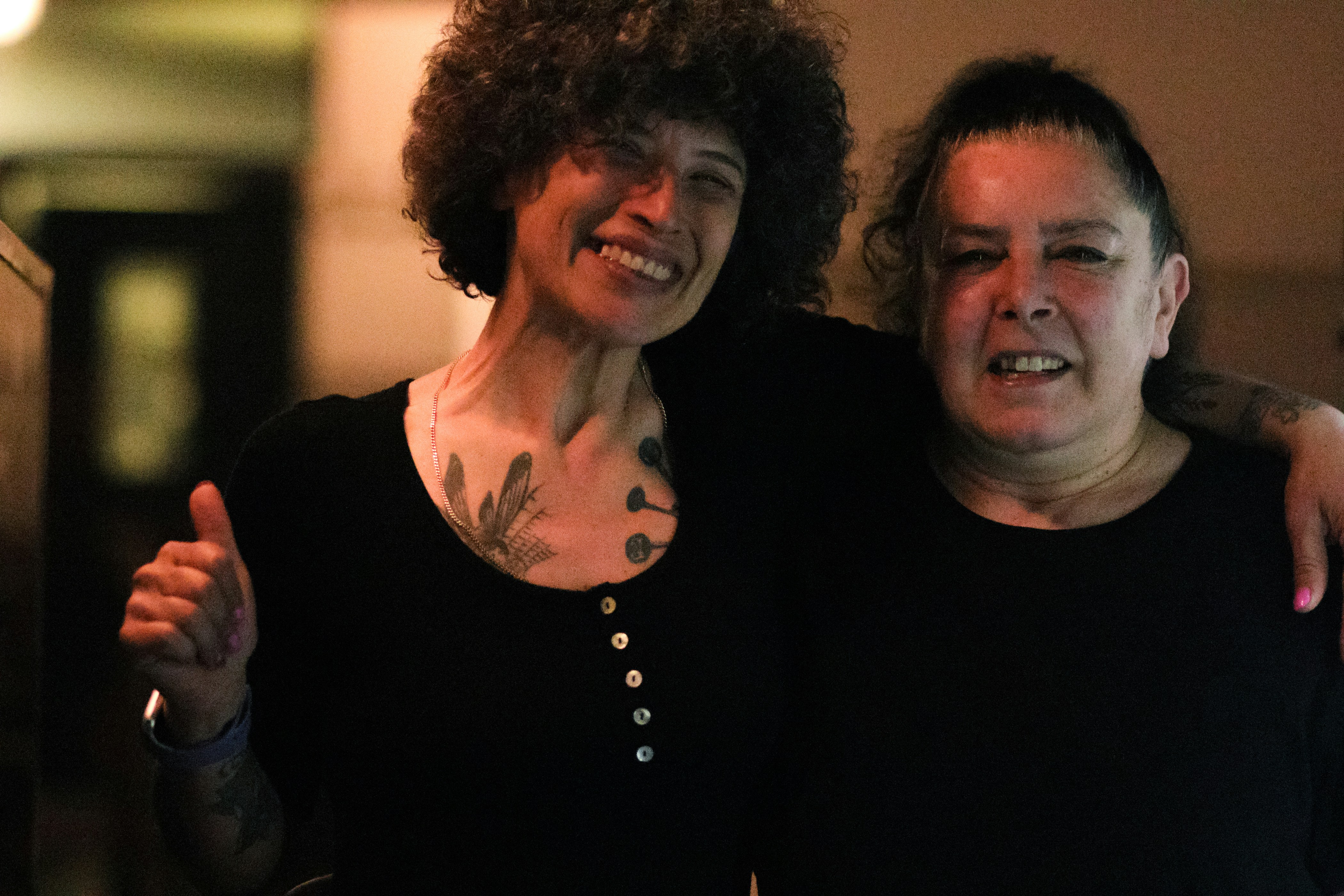 An image showing two women using GLP-1 menopause for weight loss