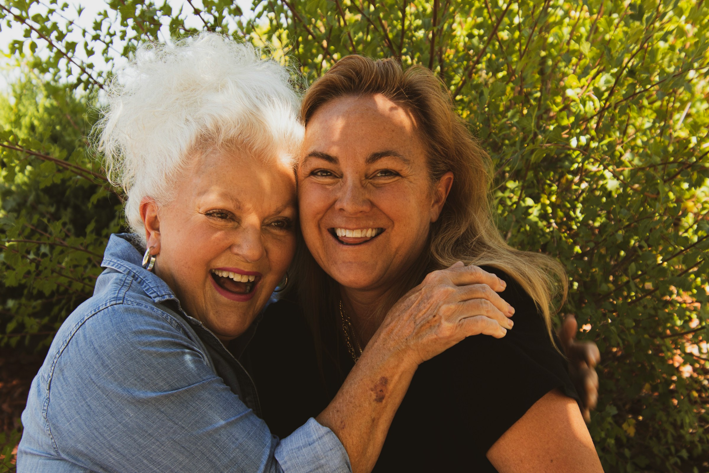 An image showing two women on anti-aging longevity peptide