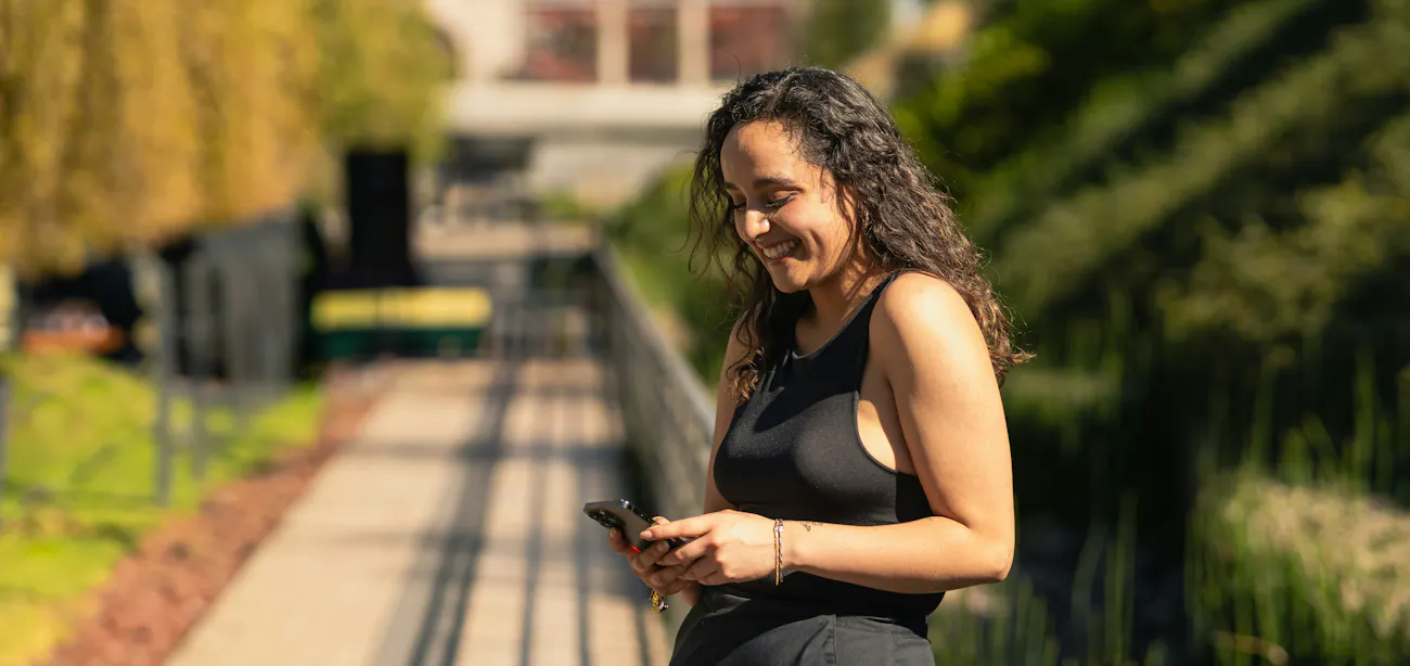 An image showing a lady using a wearable to track a peptide therapy