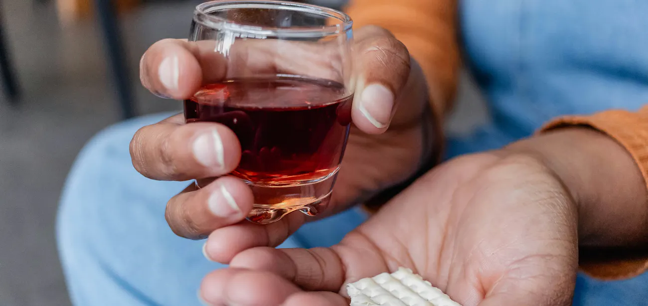 A patient showing their full medication before starting a peptide therapy protocol