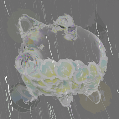 Hucha de cerdito con tokens en su interior