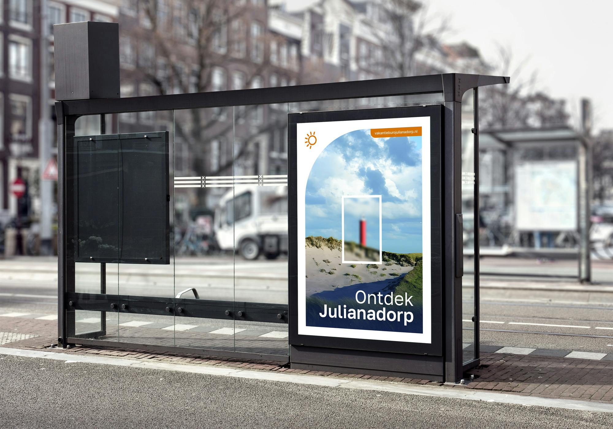 Bushokje advertentie mockup