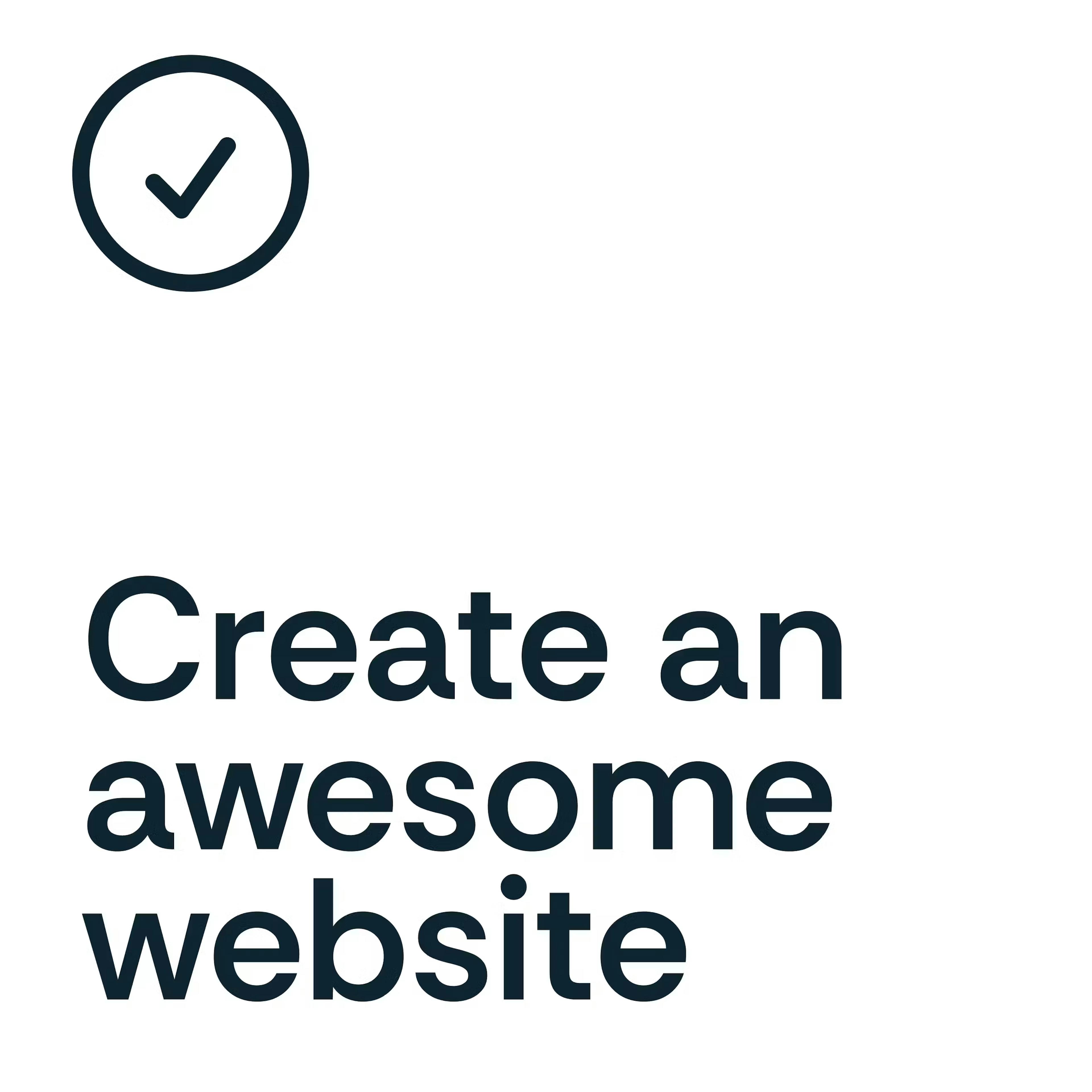 Create an awesome website
