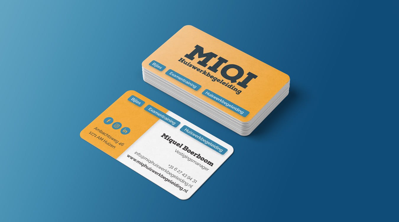 MIQI Visitekaartje mockup