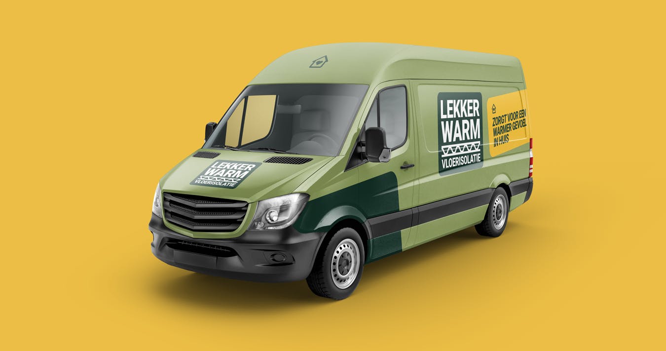 Lekker Warm Vloerisolatie Bus mockup
