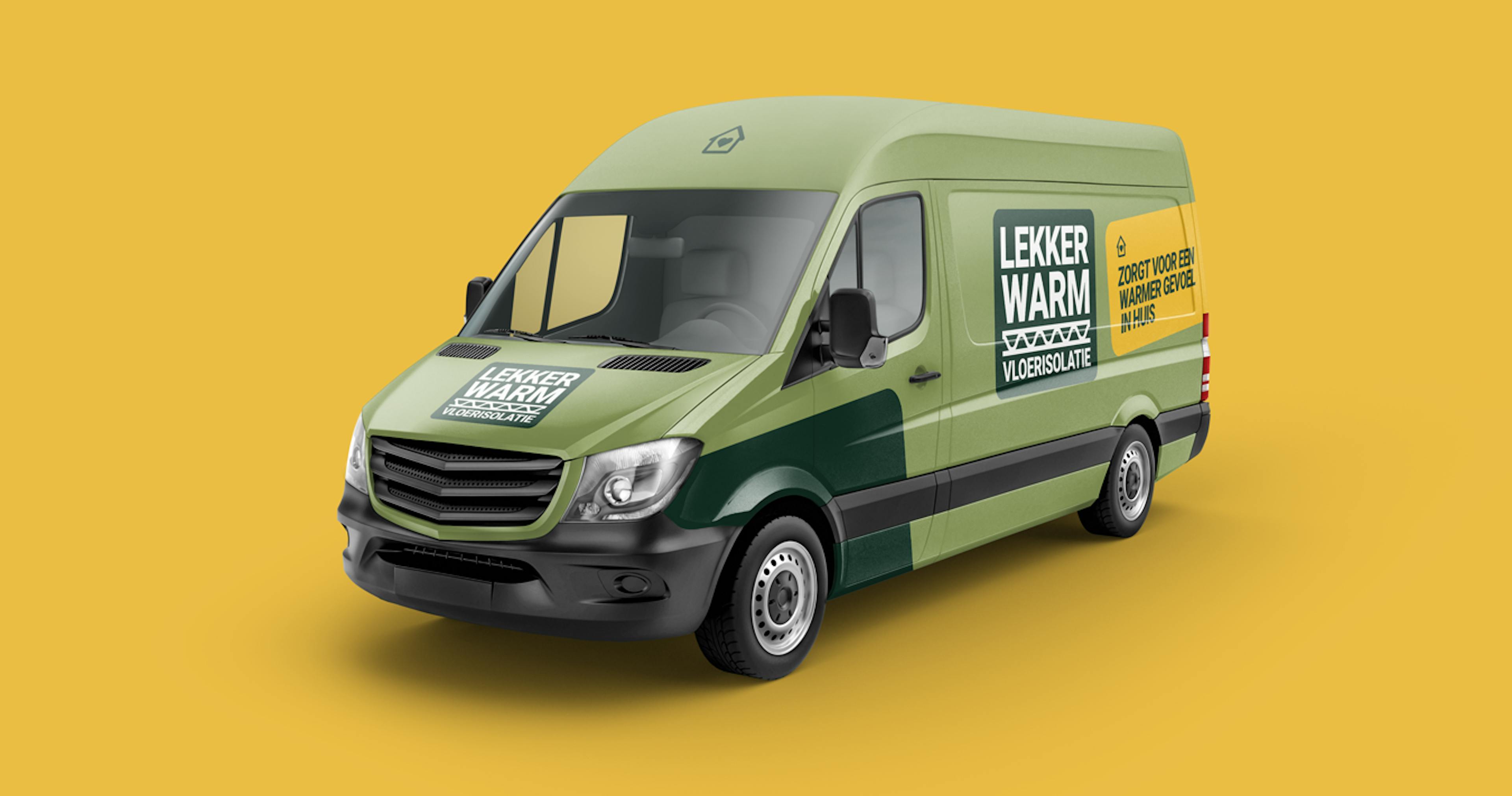 Lekker Warm Vloerisolatie Bus mockup