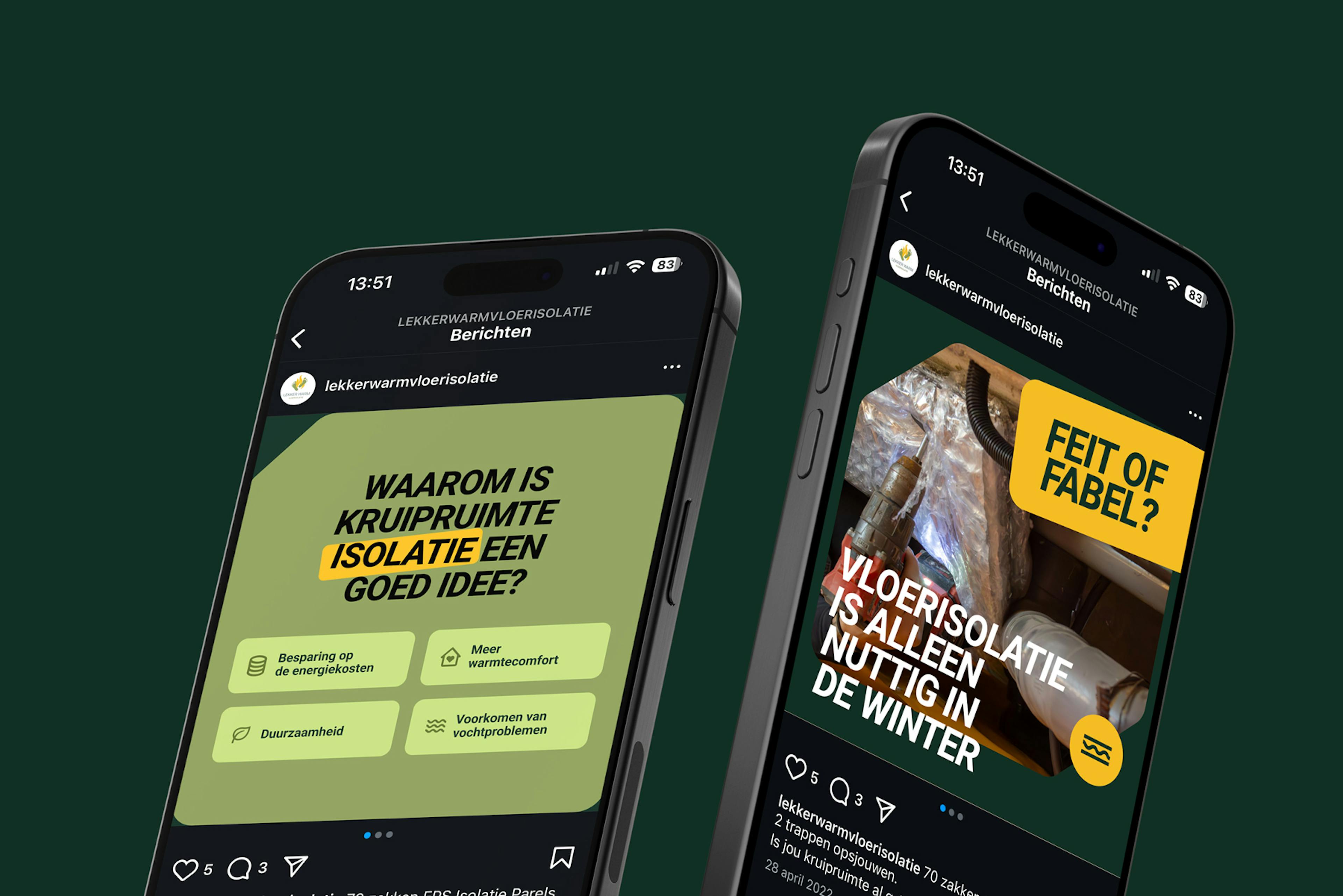 Lekker Warm Vloerisolatie Instagram mockup
