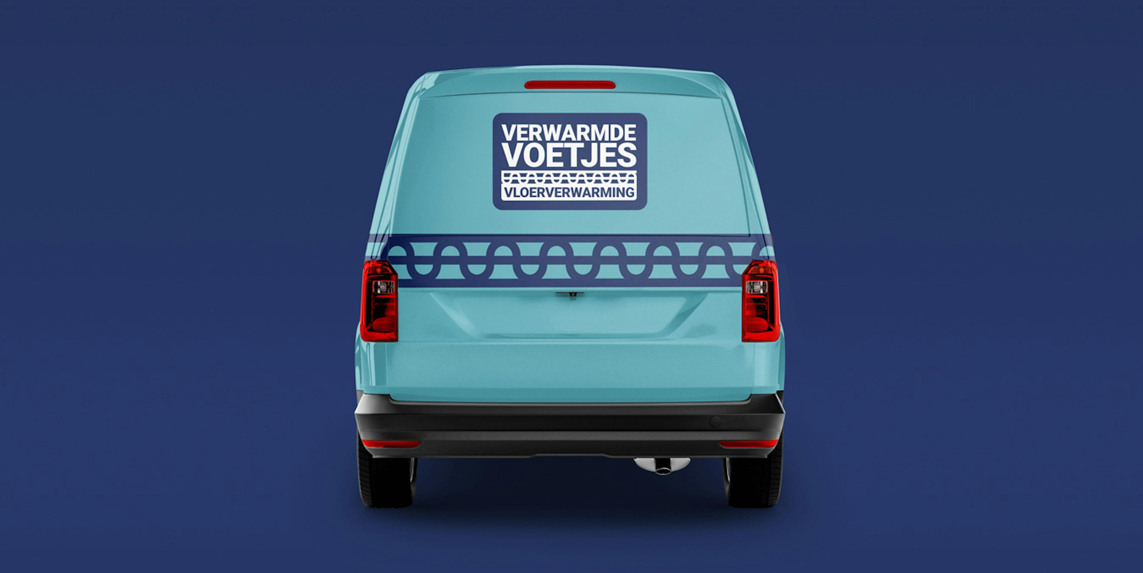 Verwarmde Voetjes Busje mockup