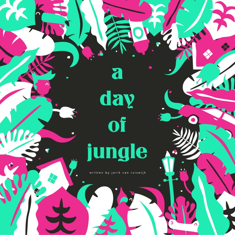 Boek illustratie A Day of Jungle
