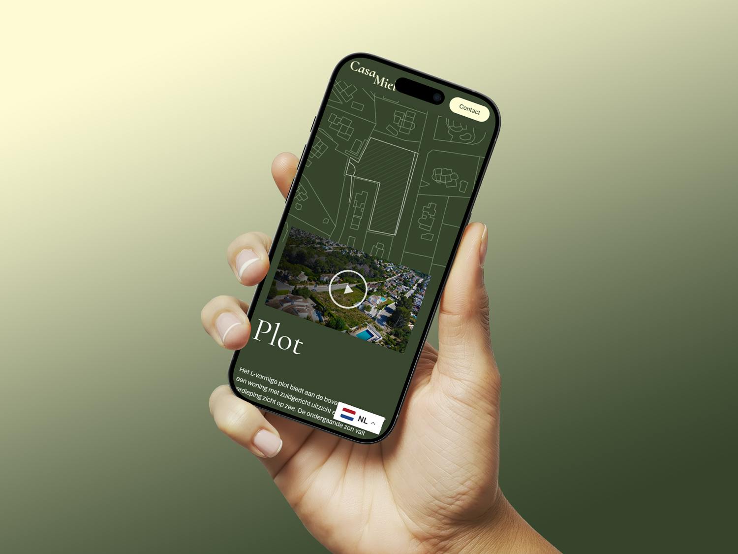 Casa Miel Iphone mockup