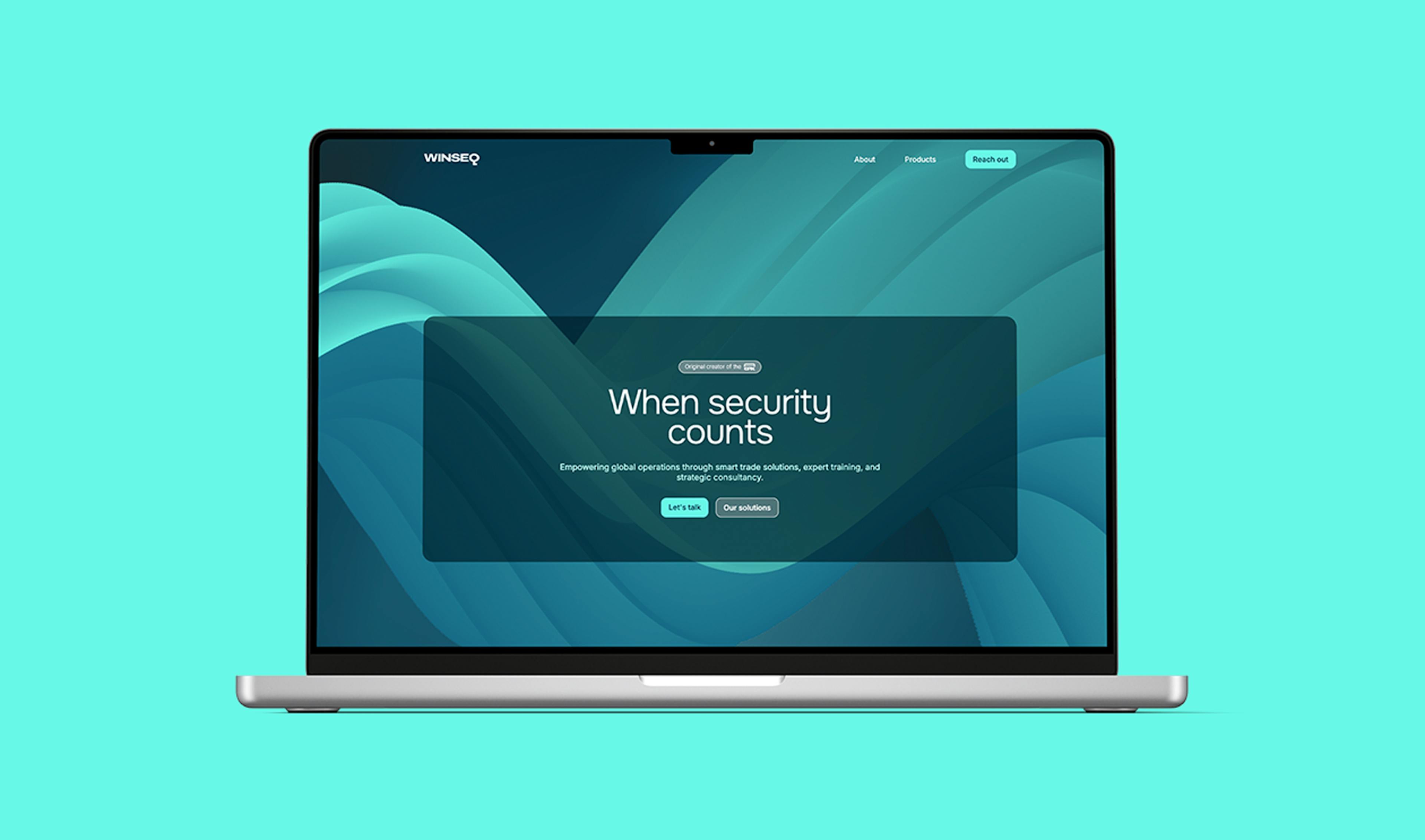 Winseq website mockup