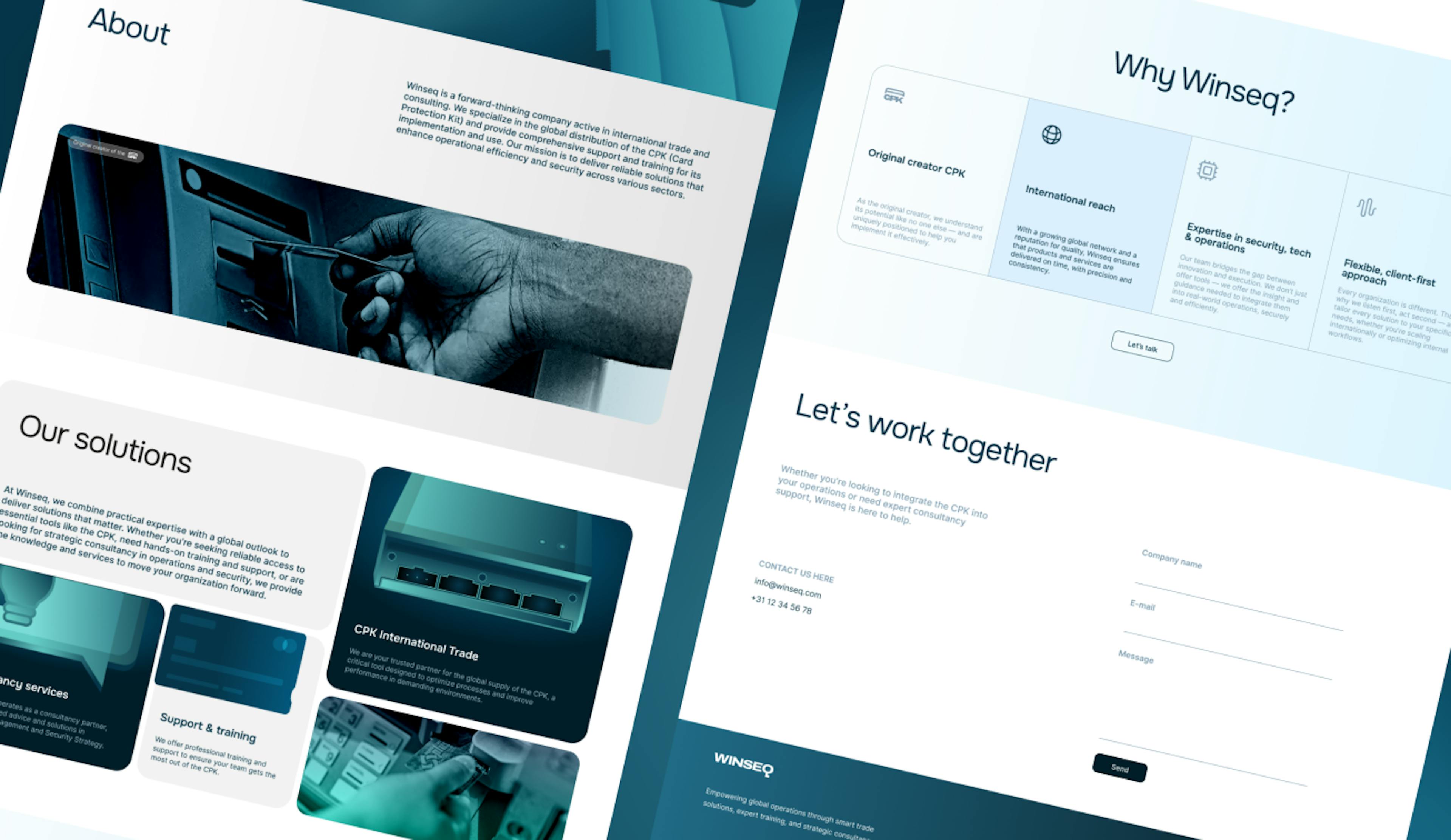 Winseq website shots