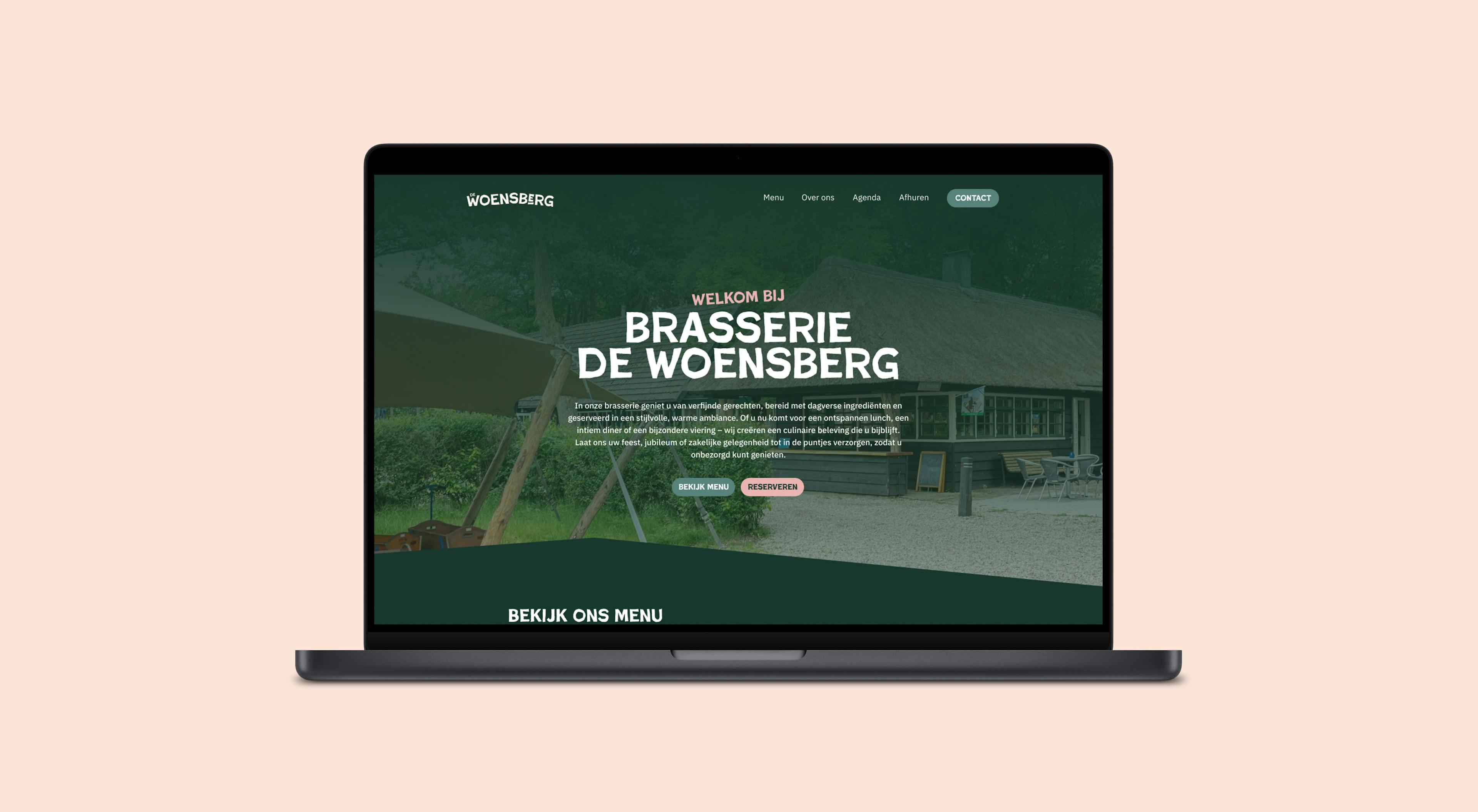 De Woensberg website mockup