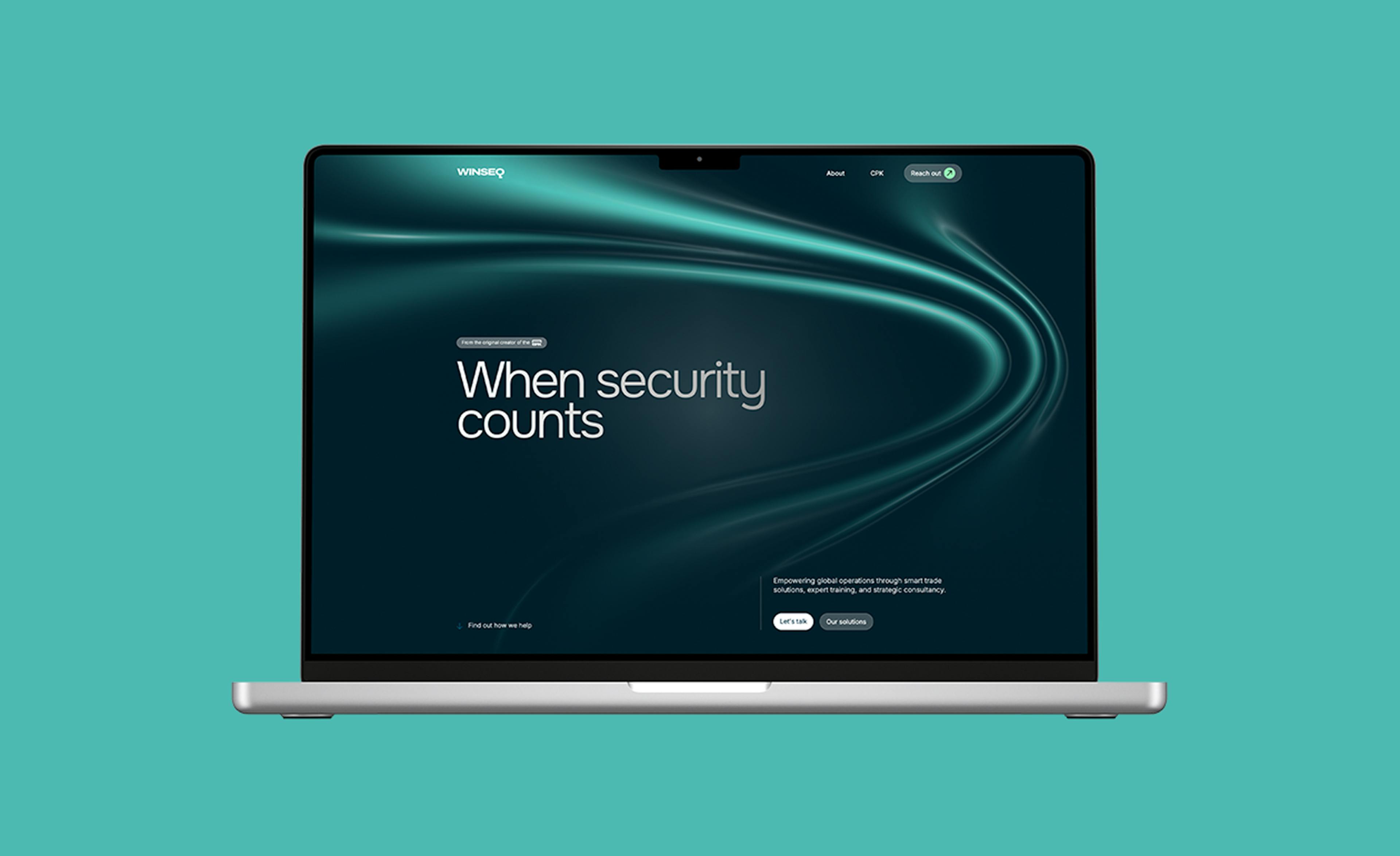 Winseq website mockup