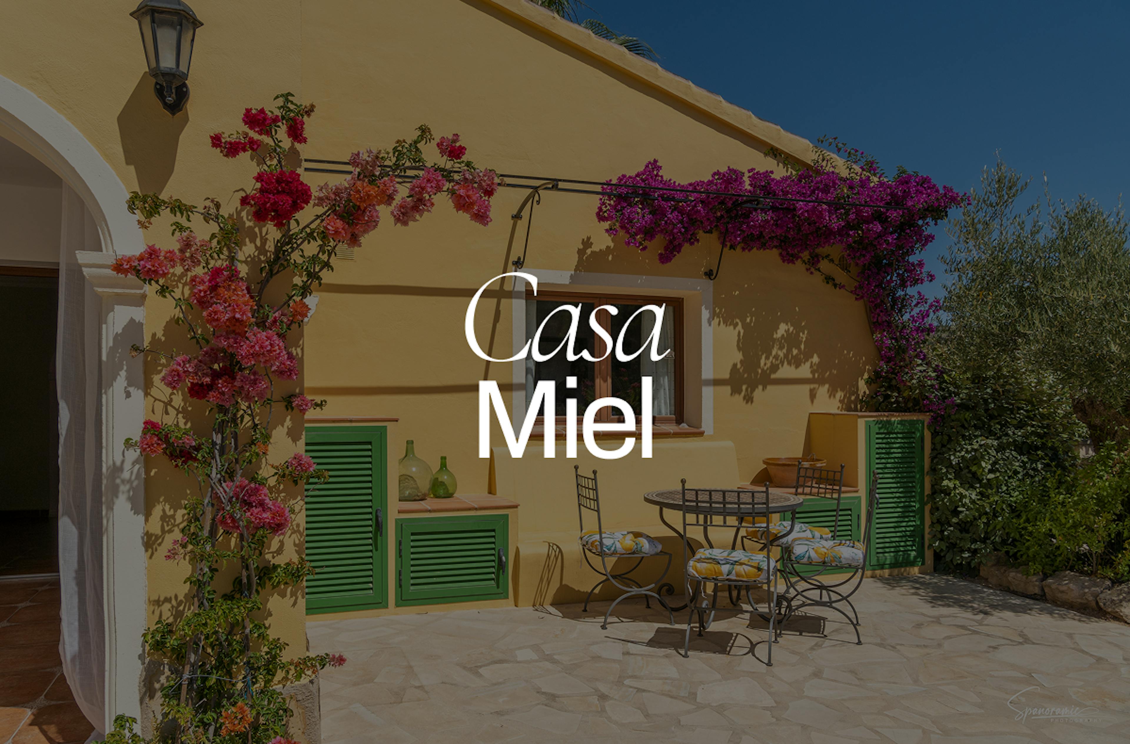Casamiel logo on house background