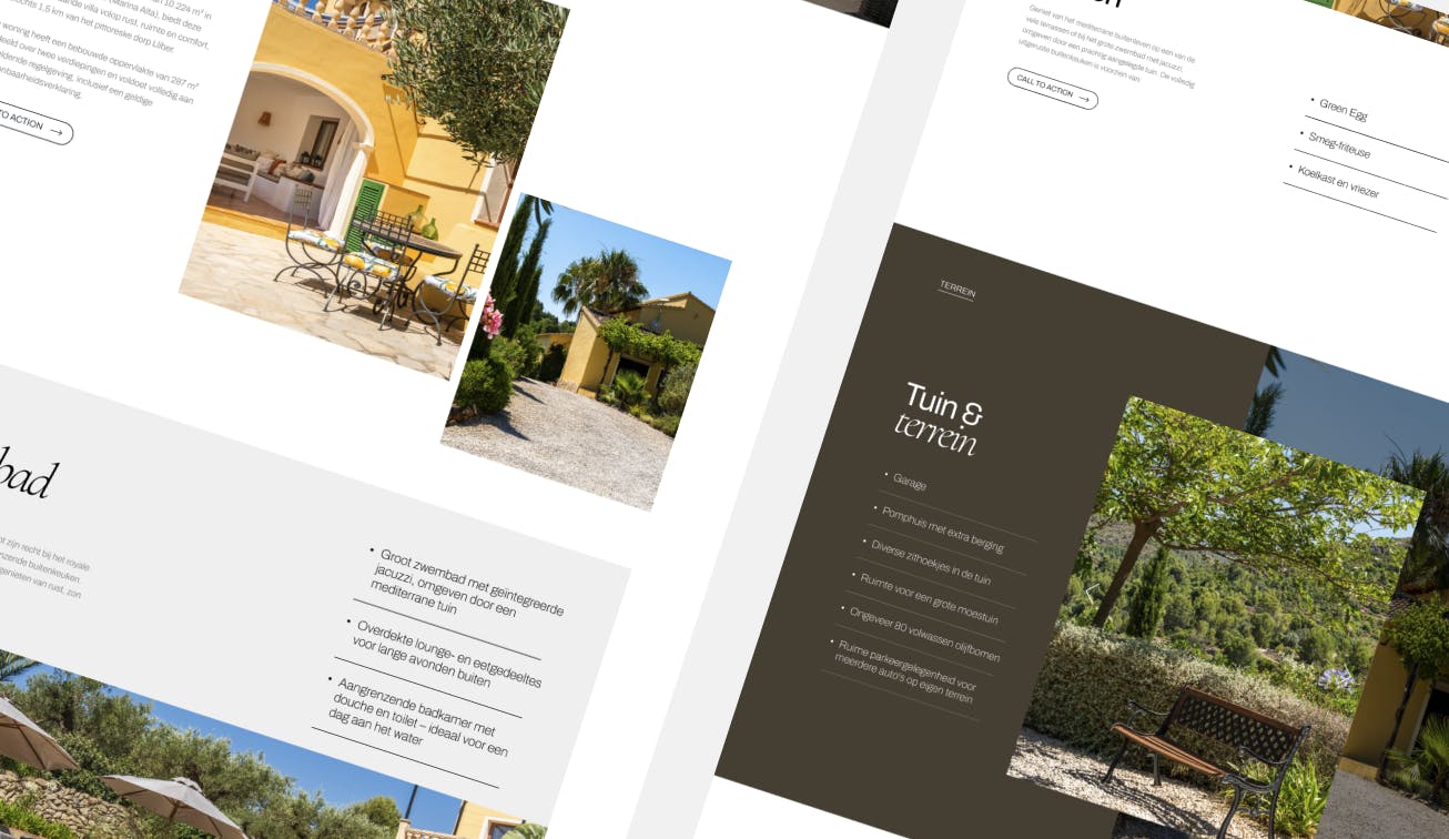 Casamiel website shots