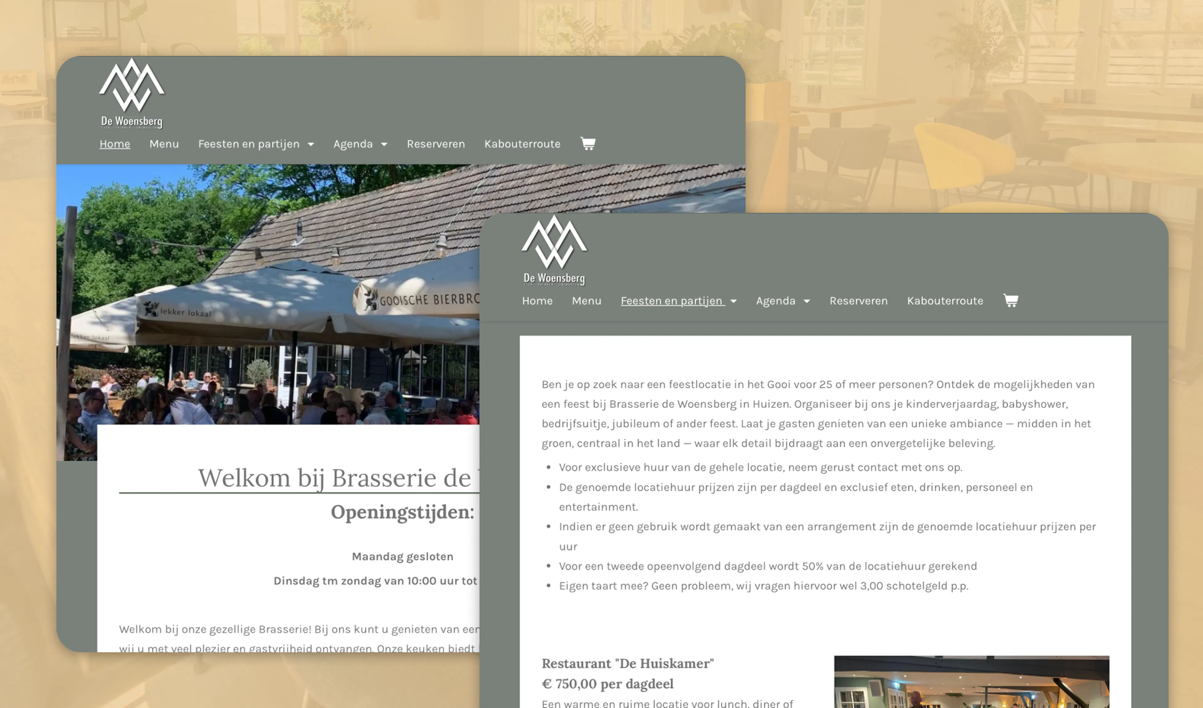 Oude website overzicht