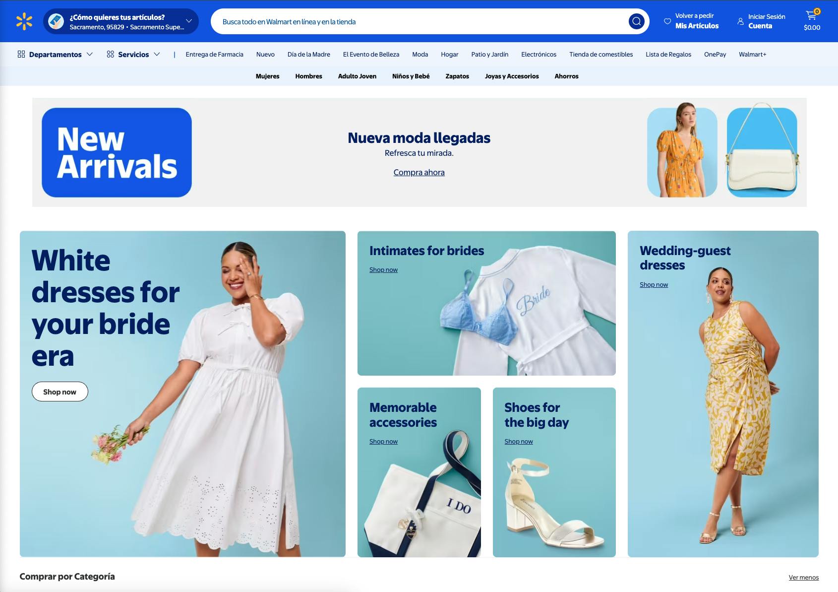 Fashion Page of Walmart