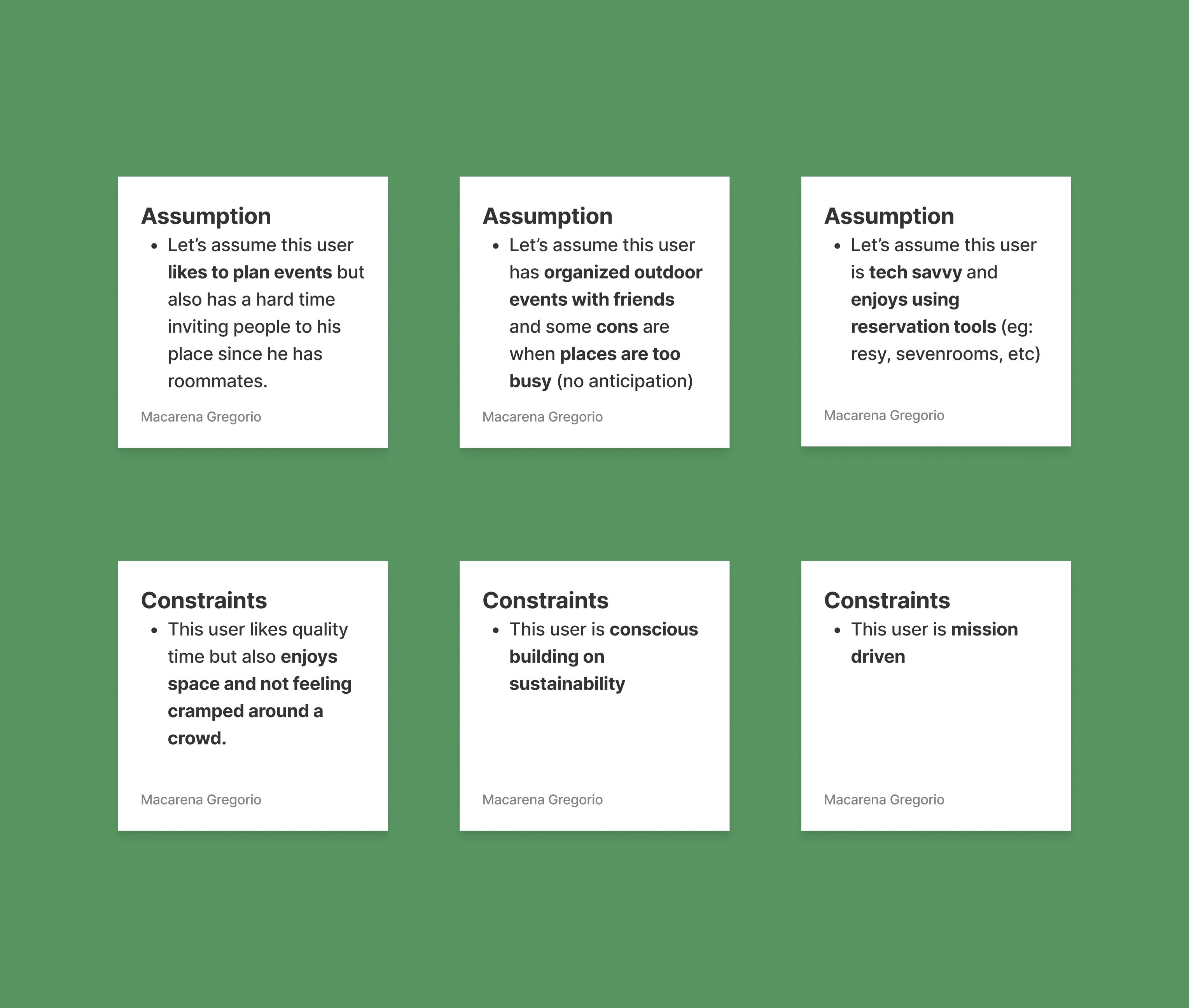 Constraints & Assumptions Presentation
