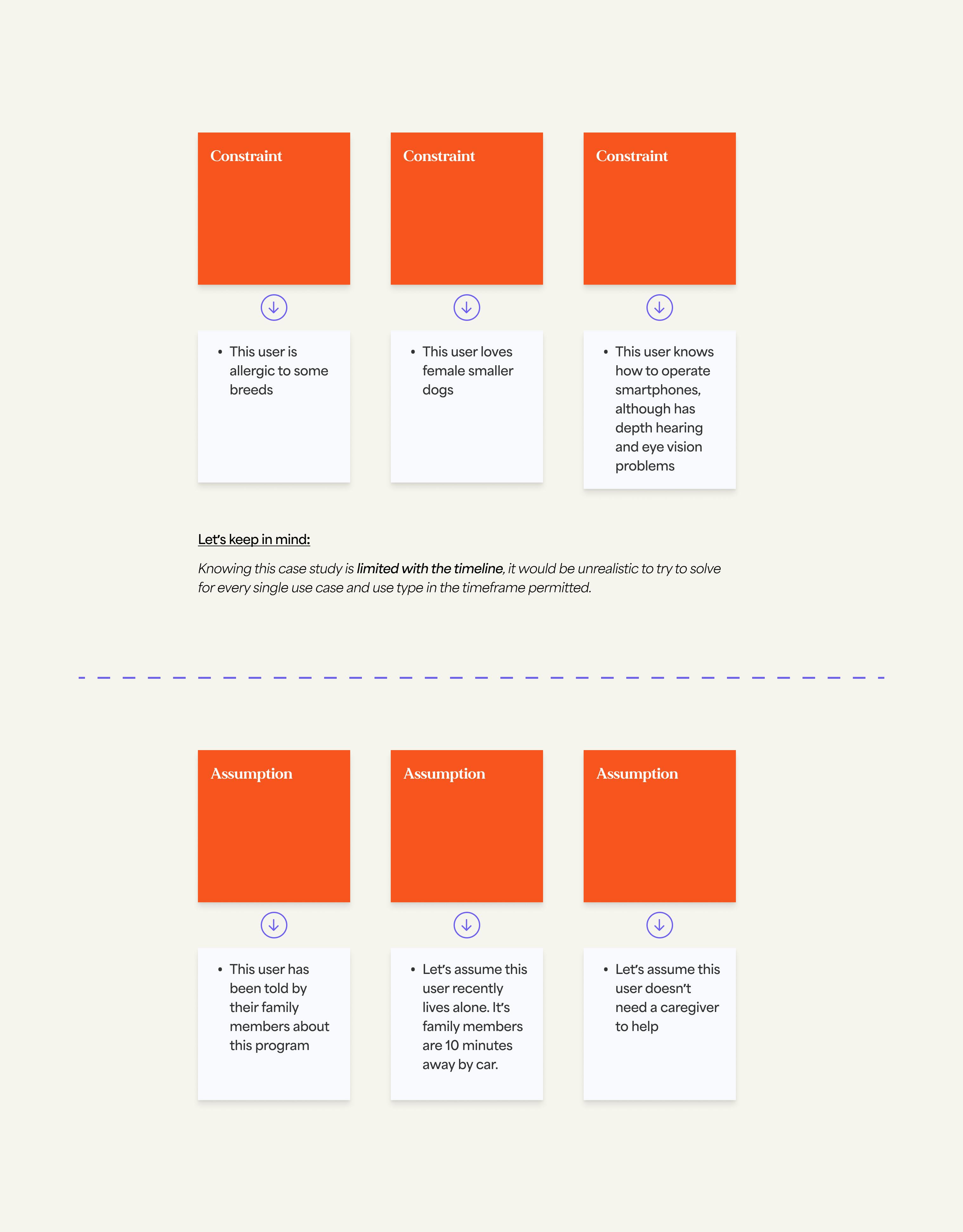 Constraints & Assumptions Step 1