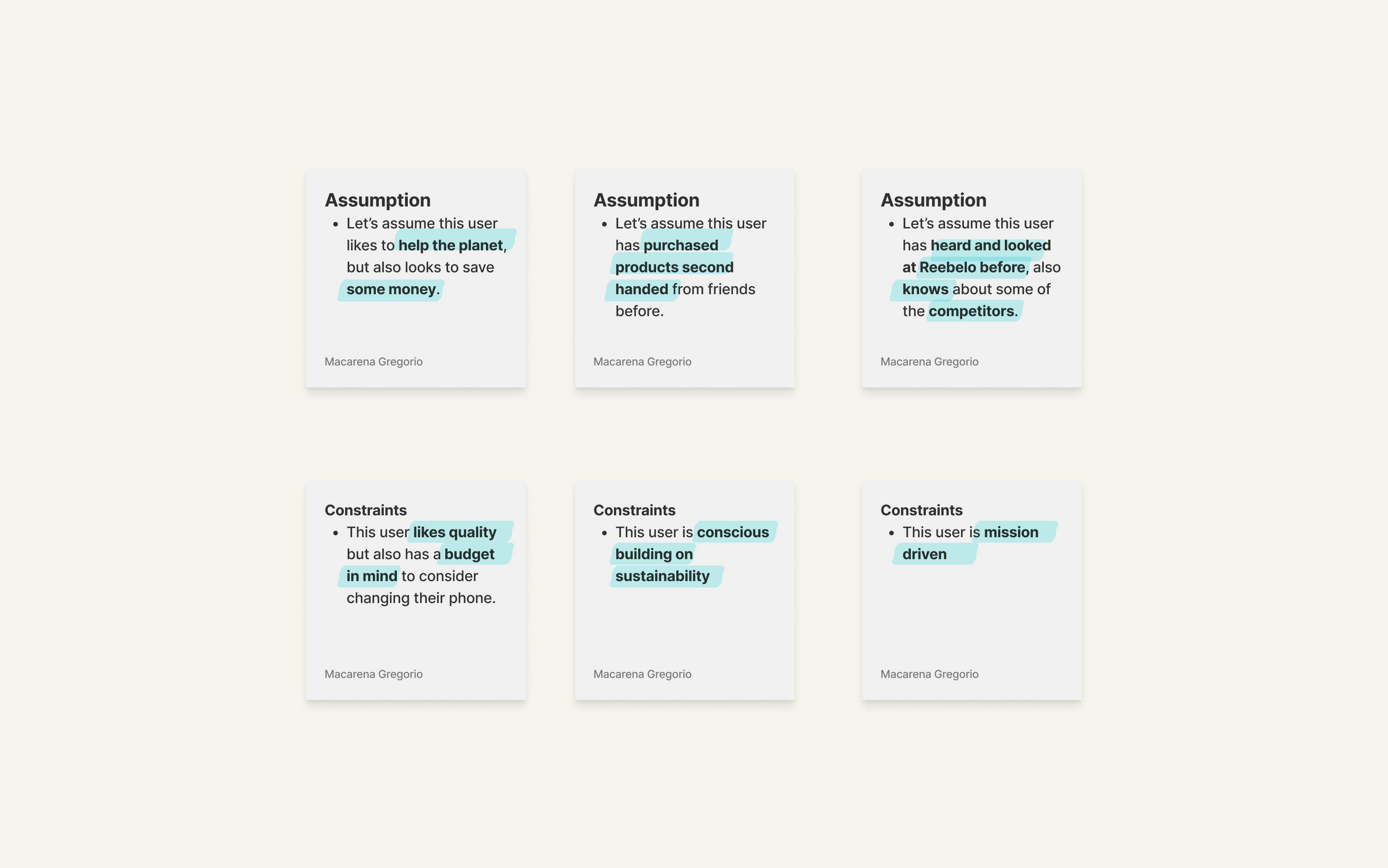 Constraints & Assumptions