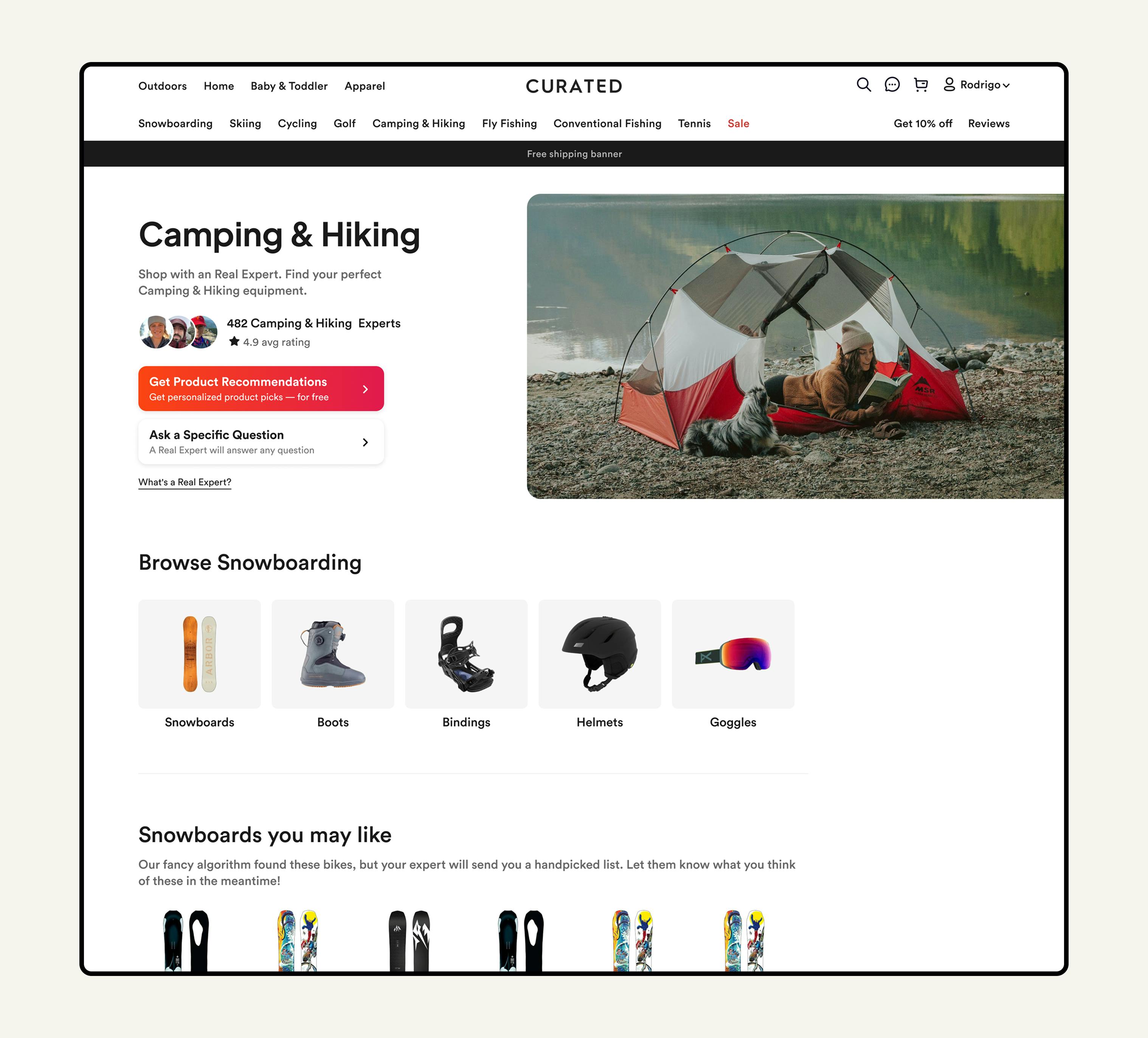 Category Page Step 1