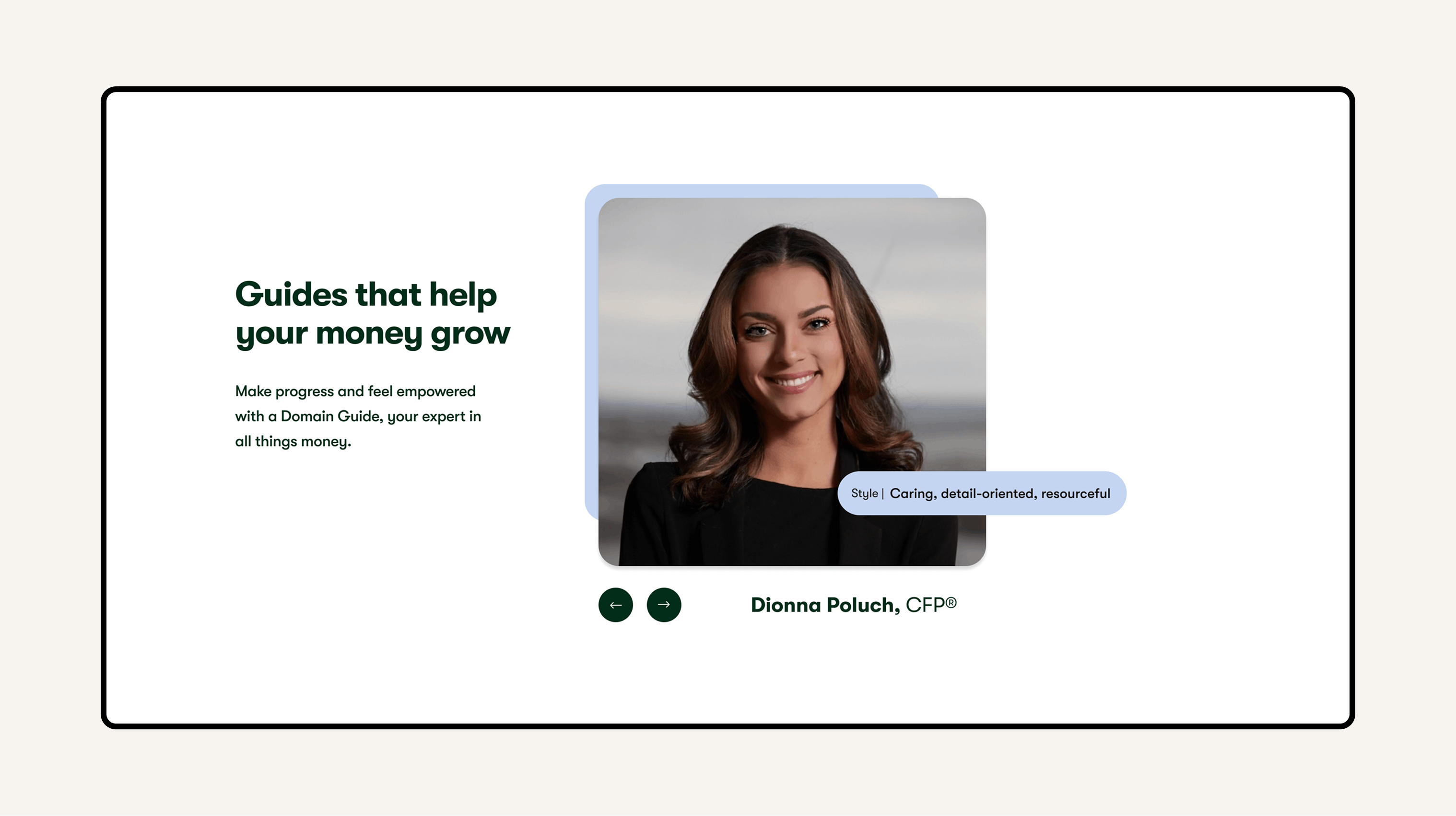 Home | Advisor bio module Option 4