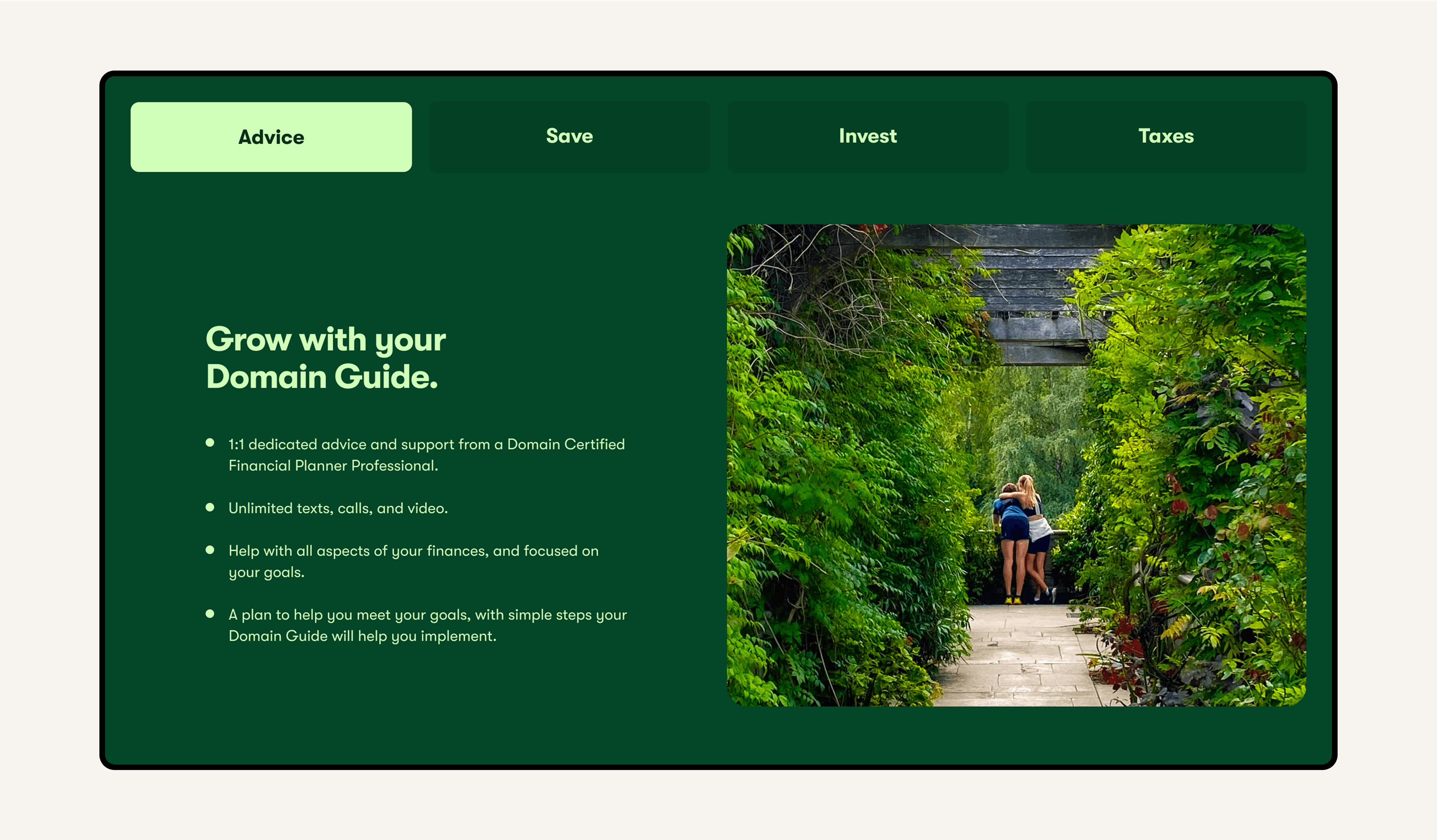 Home | Features tabs module Step 1