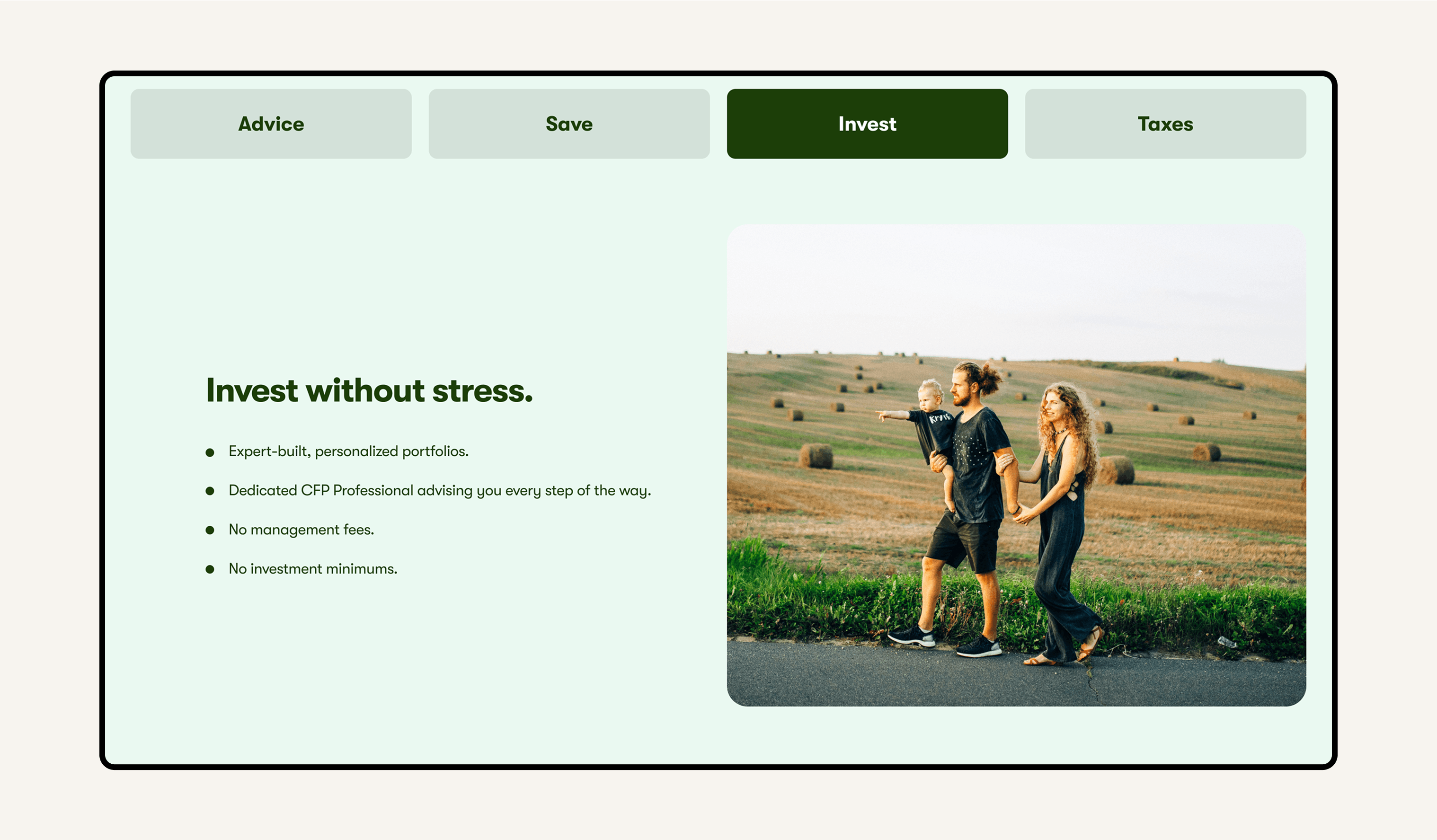 Home | Features tabs module Step 2