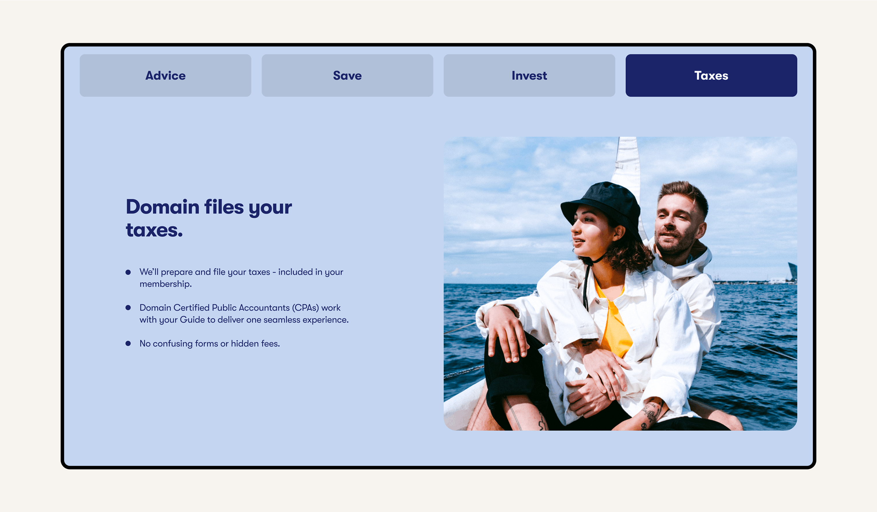 Home | Features tabs module Step 4
