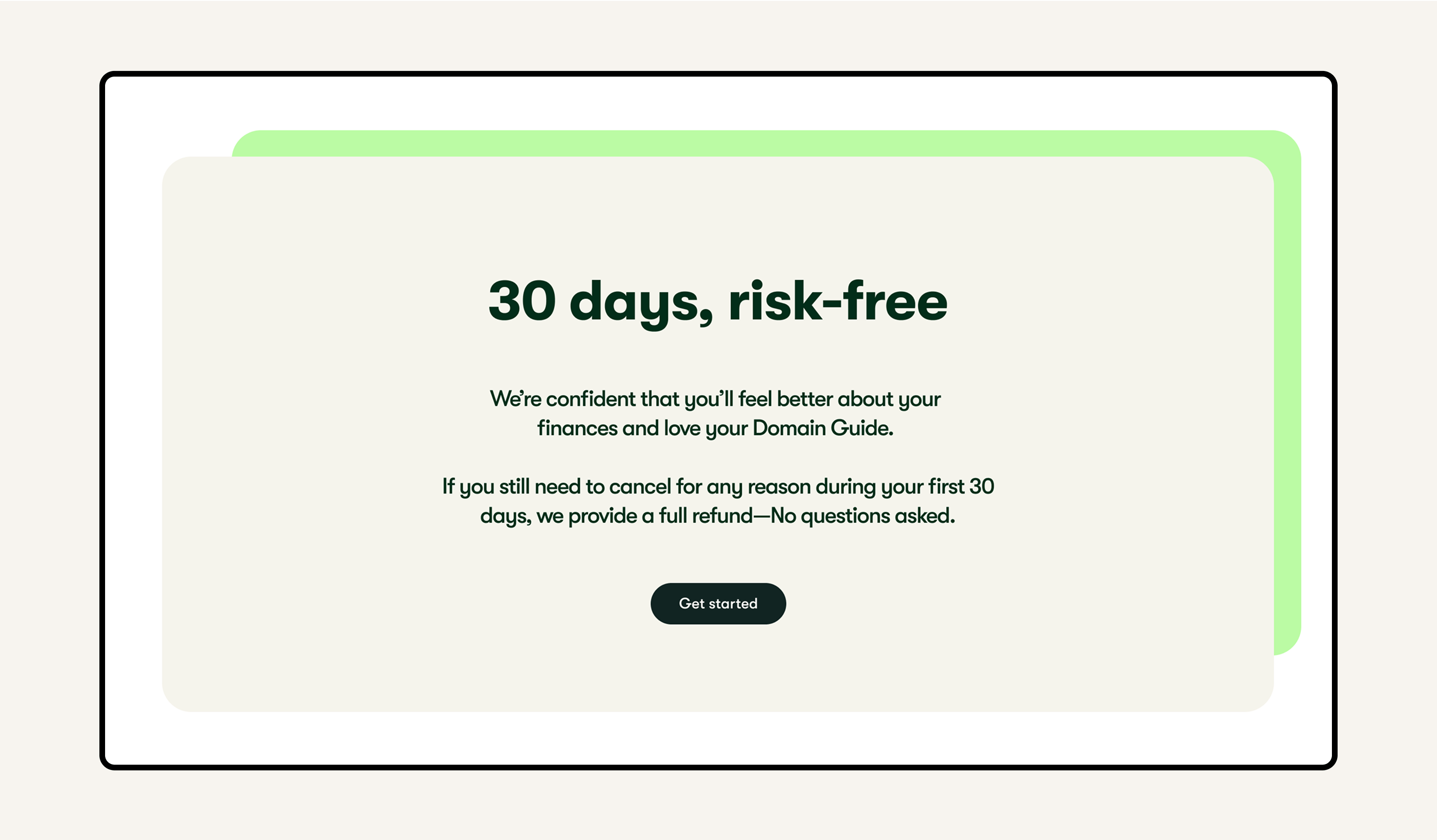 Home | 30 days risk-free Option 2