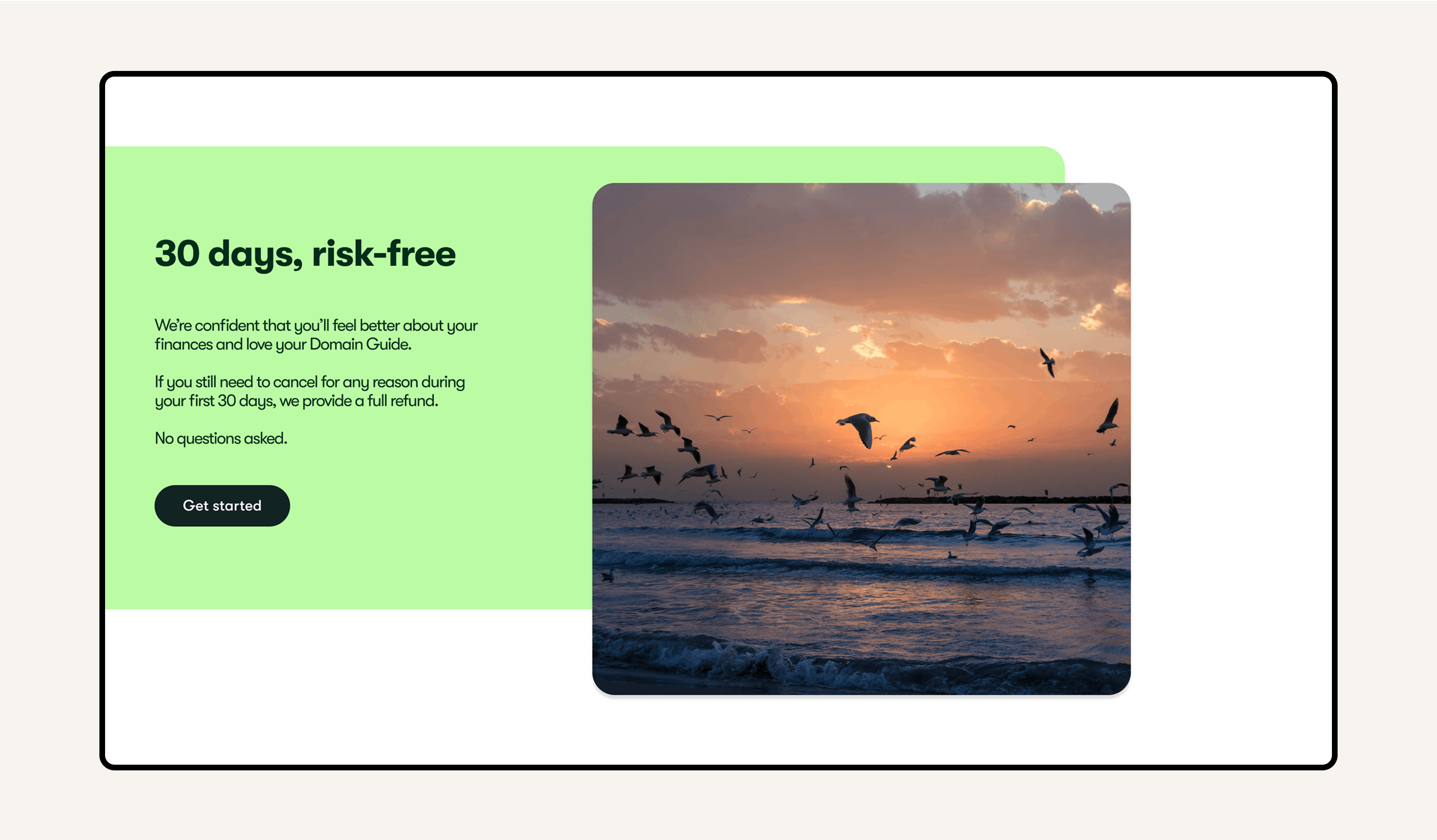 Home | 30 days risk-free Option 3