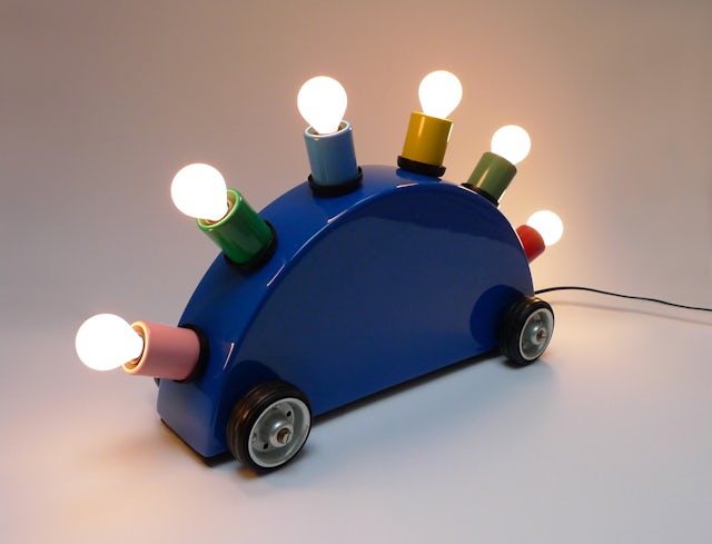 My Martine Bedin for Memphis Super Lamp is so different from anything I design, yet it makes me smile every time.