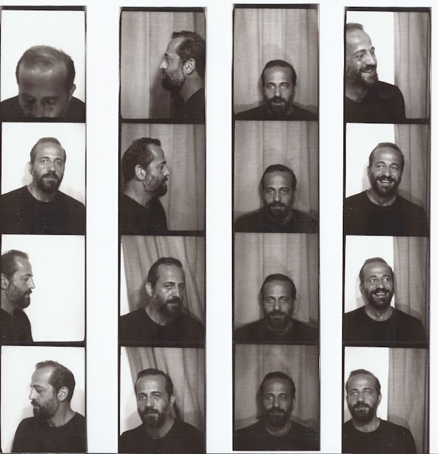 A photo booth picture taken at the Ace Hotel in Shoreditch.