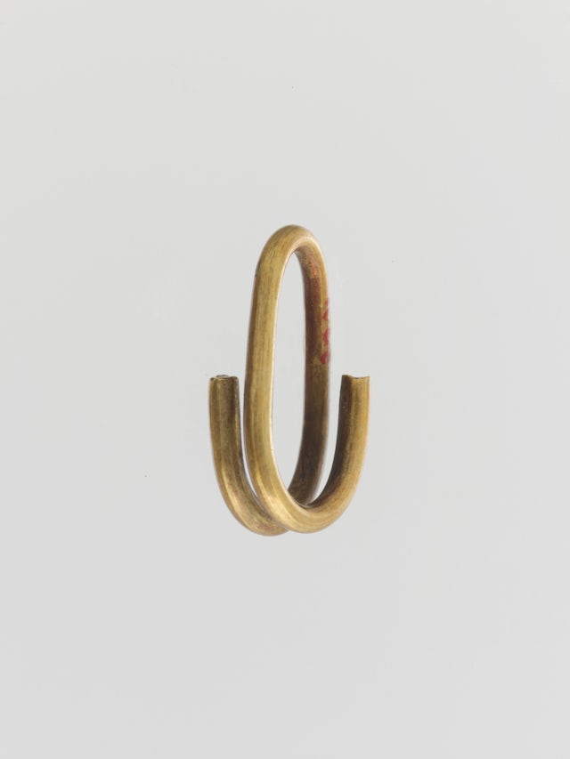 A Cypriot gold garment hook circa 1600 to 1100 B.C. I think it has an interesting relationship to my work.