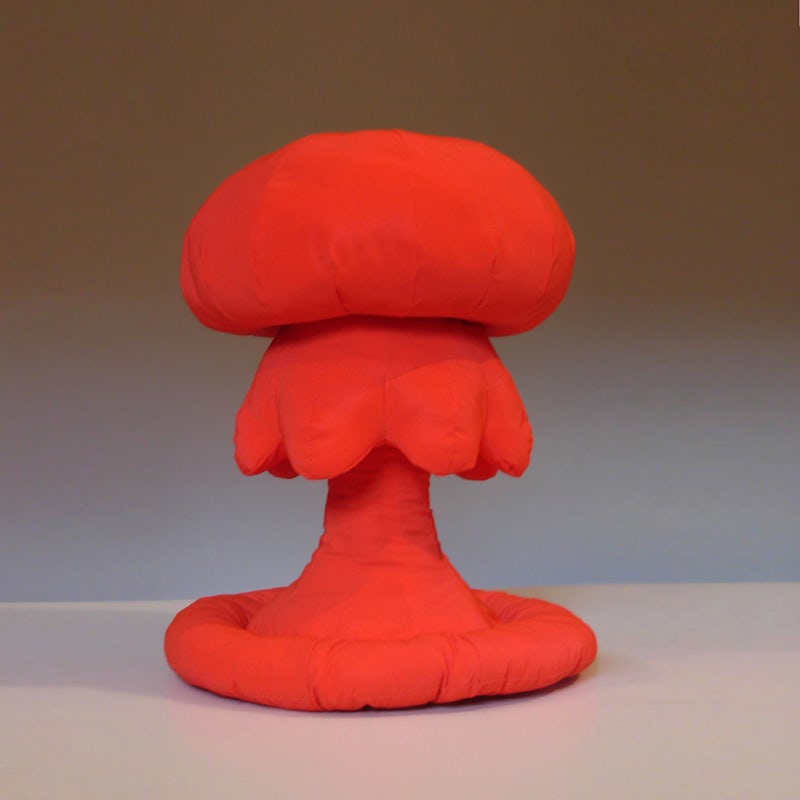 My Priscilla Huggable Atomic Mushroom pillow made in collaboration with Dunne & Raby in 1990.