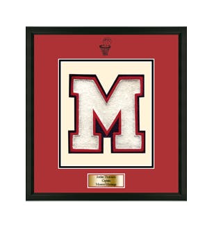 Varsity letter in custom frame