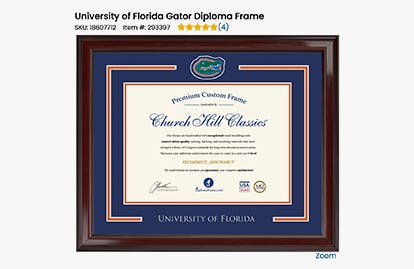 List of college diploma frames available